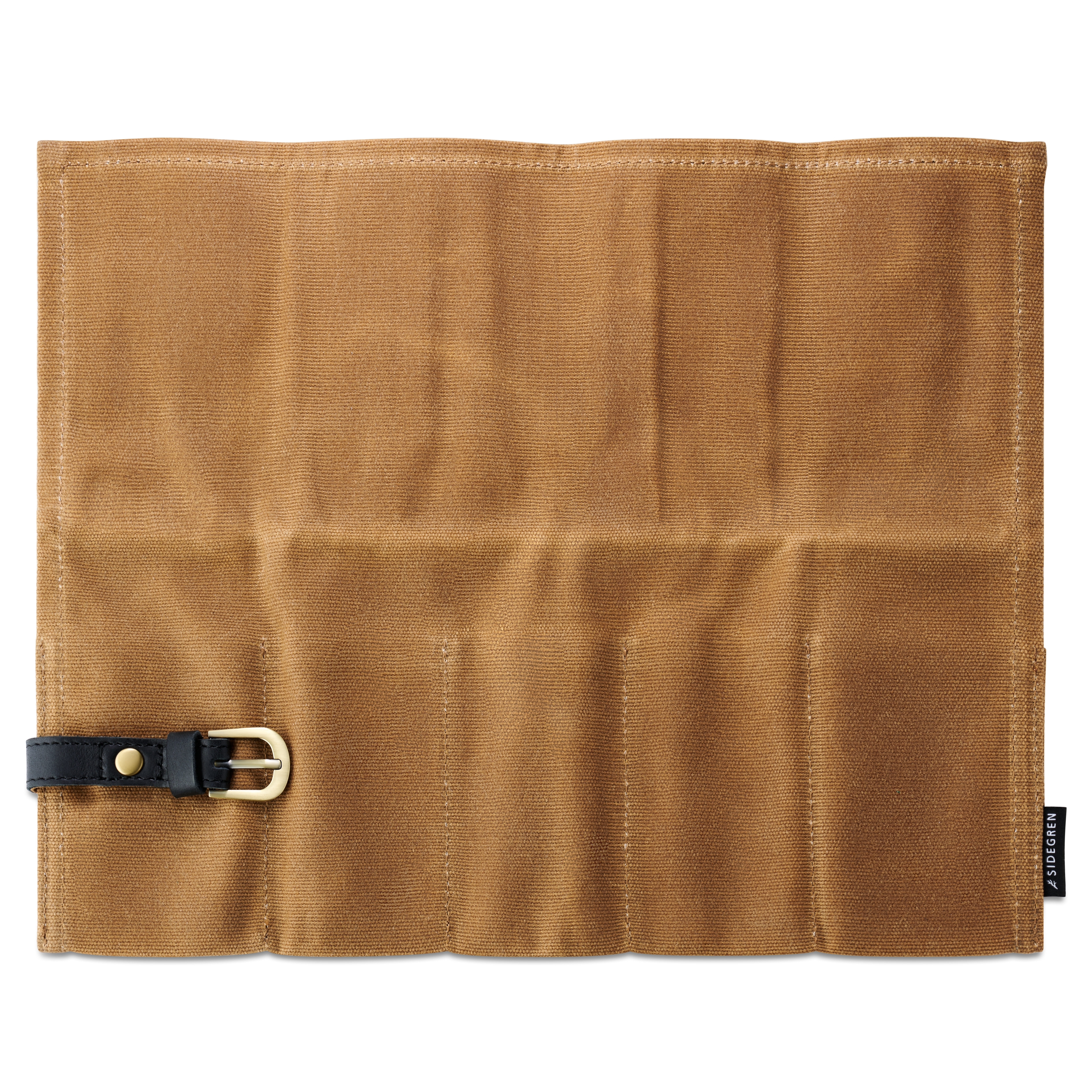 Khaki Waxed Canvas Five Pocket Watch Roll - 3