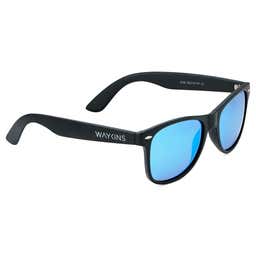 Black & Blue Polarised Retro Sunglasses - 3 - gallery