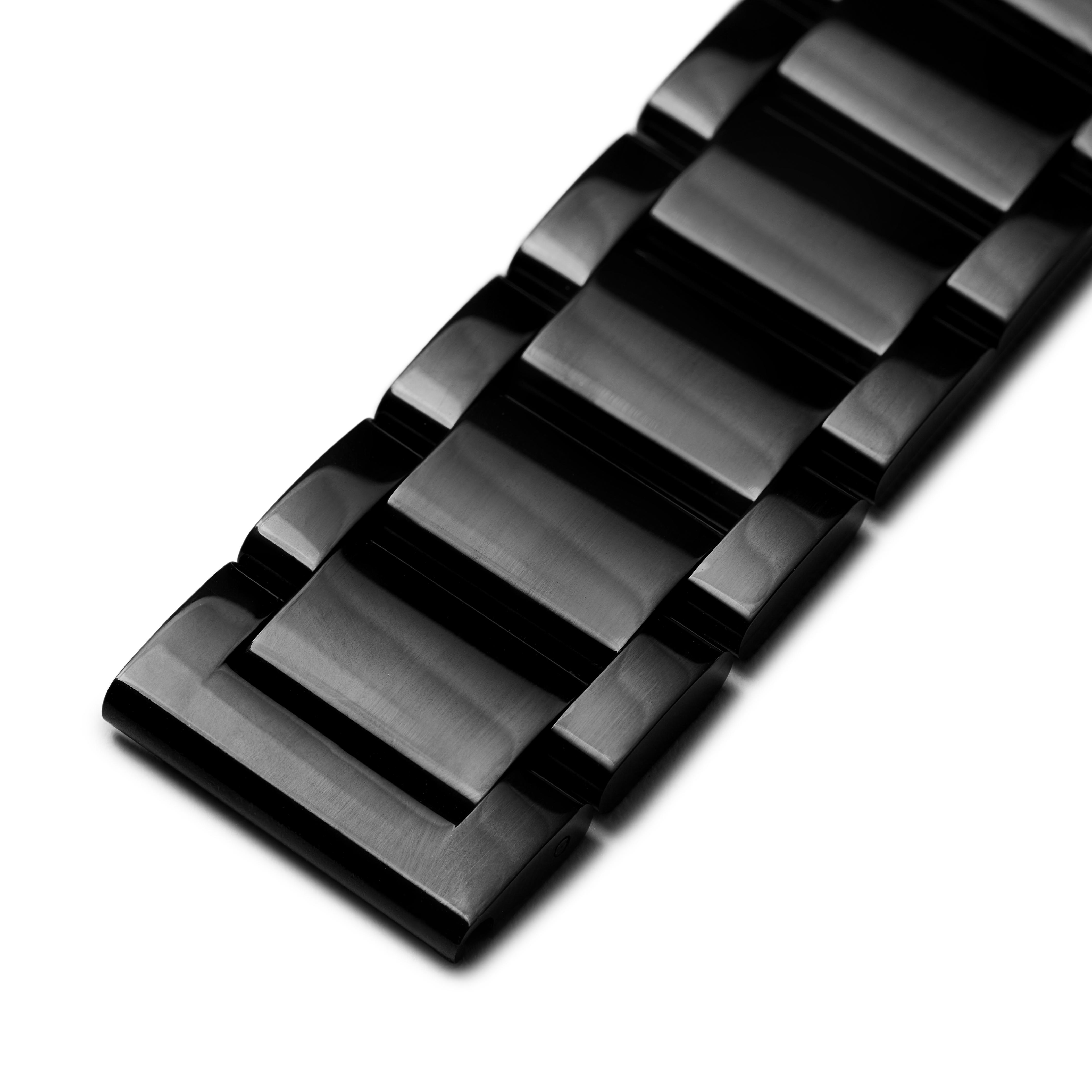 Correa de reloj de acero inoxidable negra de 24 mm - De liberación rápida - 6