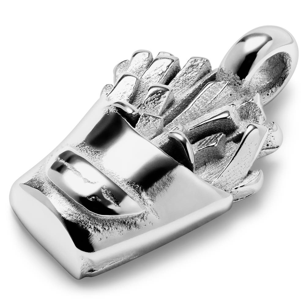 hover: Jaygee | Silver-tone Stainless Steel Fries Pendant hover: Jaygee | Silver-tone Stainless Steel Fries Pendant