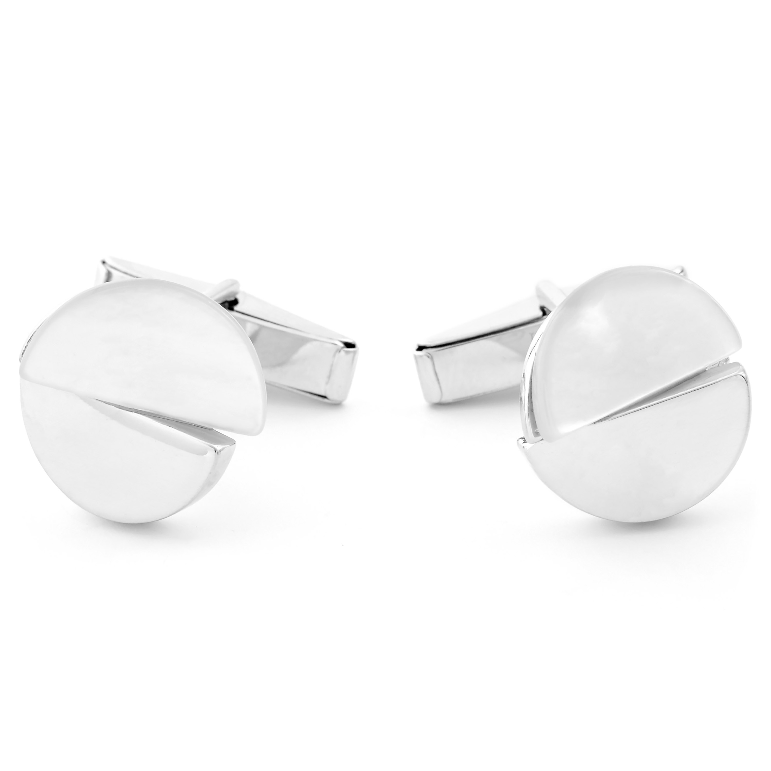 Harmonie 925er Silber Manschettenknöpfe Und Krawattenklammer Set - 2