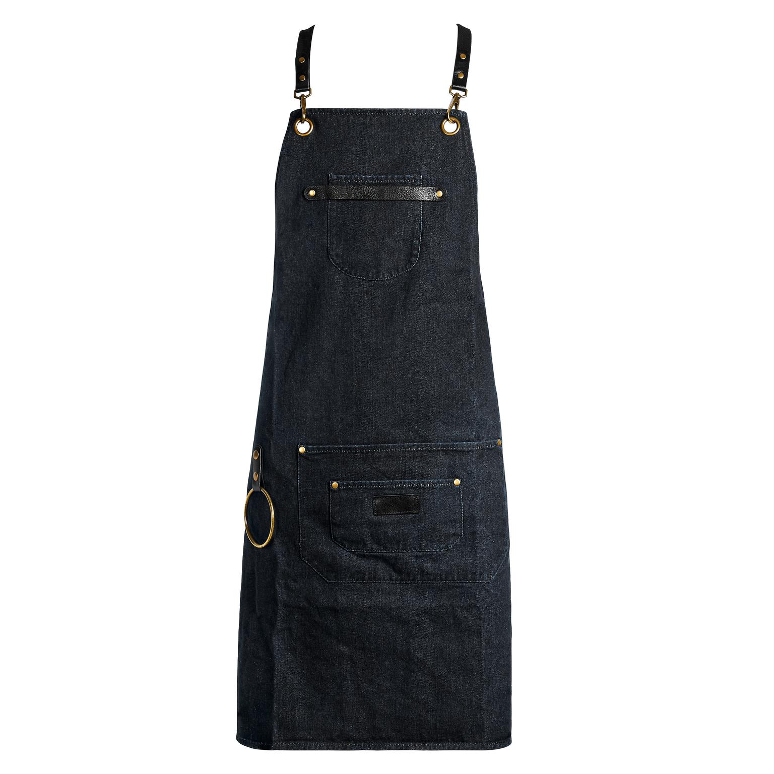 Schürze | Schwarzes Denim Schürze | Schwarzes Denim
