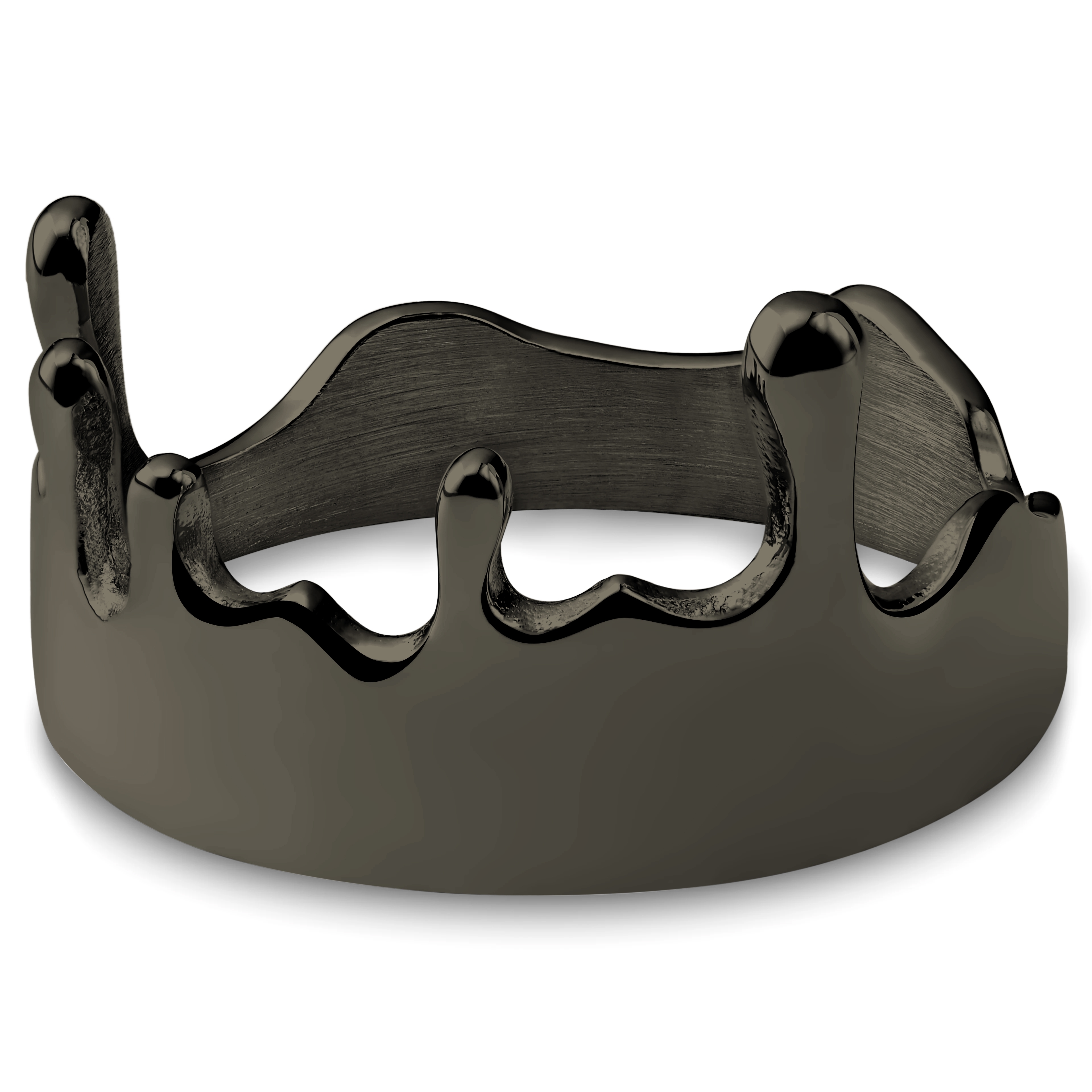 Fahrenheit | Gunmetal Black Stainless Steel Melting Ring - 5