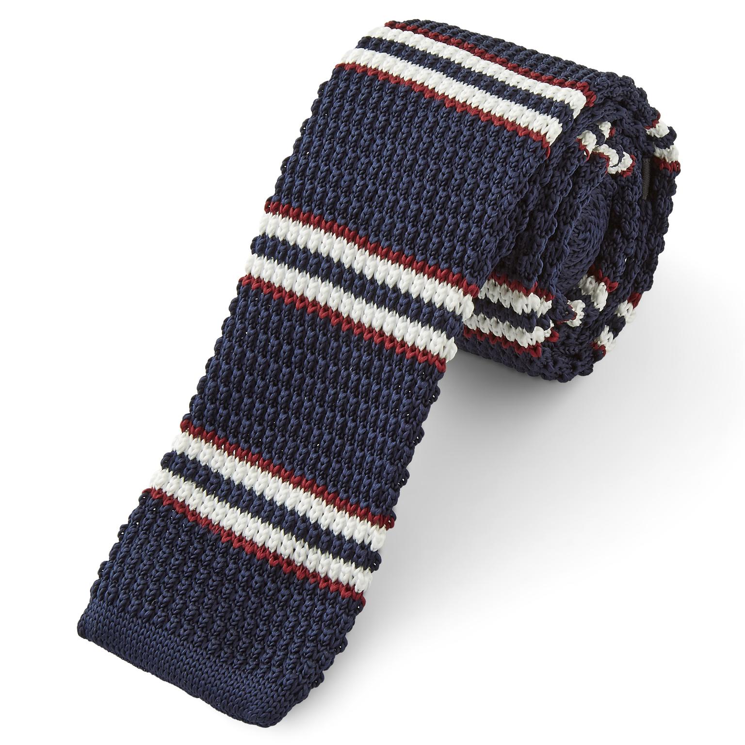 Blue Cable Knitted Tie Blue Cable Knitted Tie