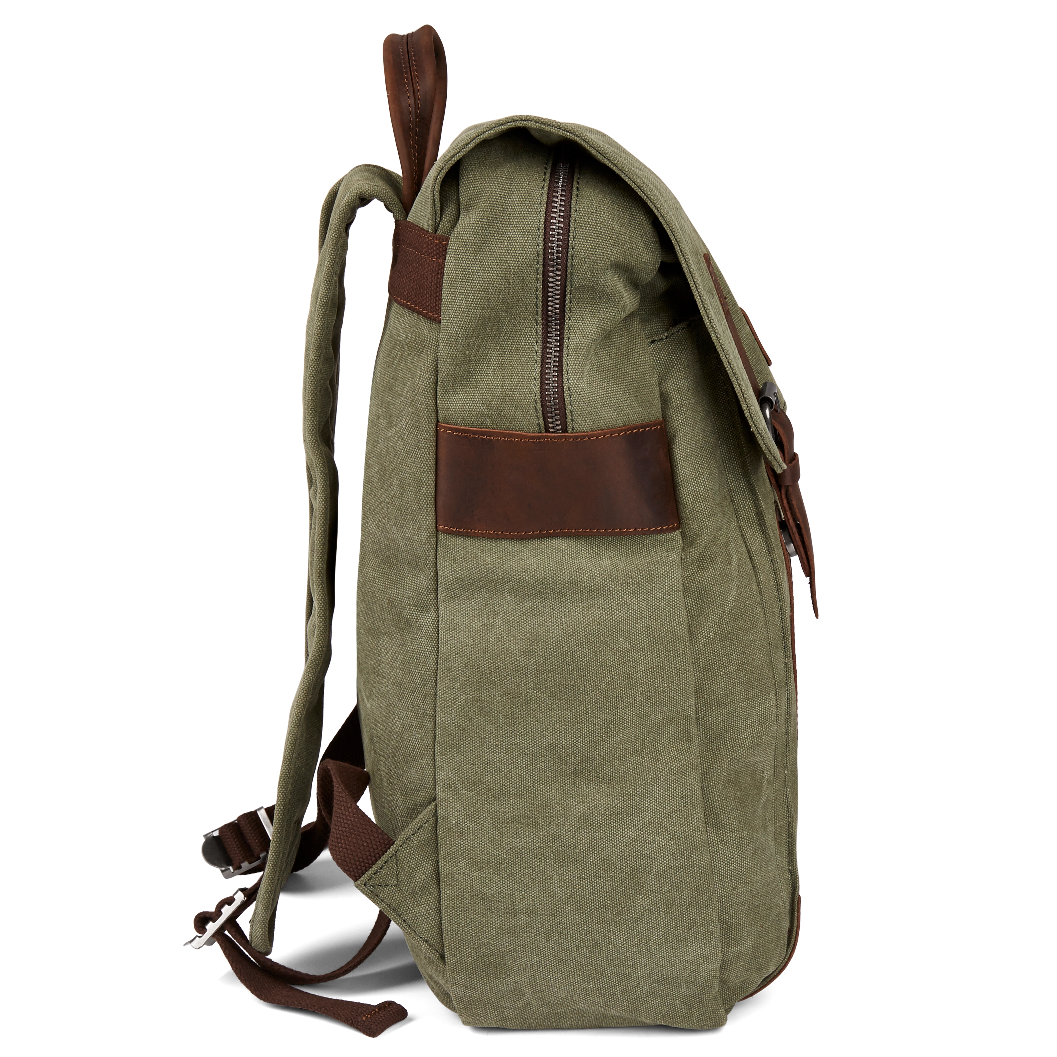 Slater Green & Brown Classic Backpack - 5
