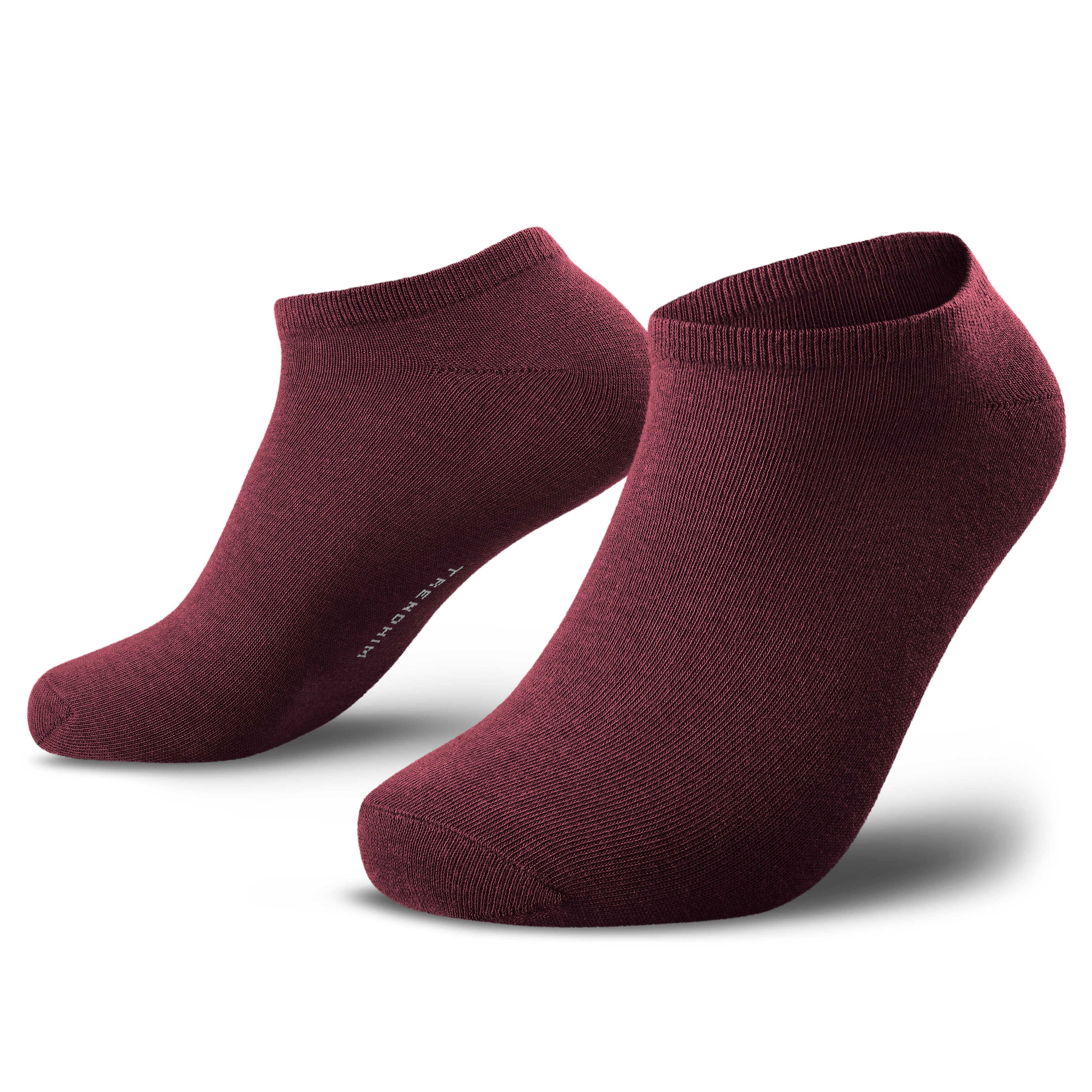 Magnus | Dark Crimson Ankle Socks