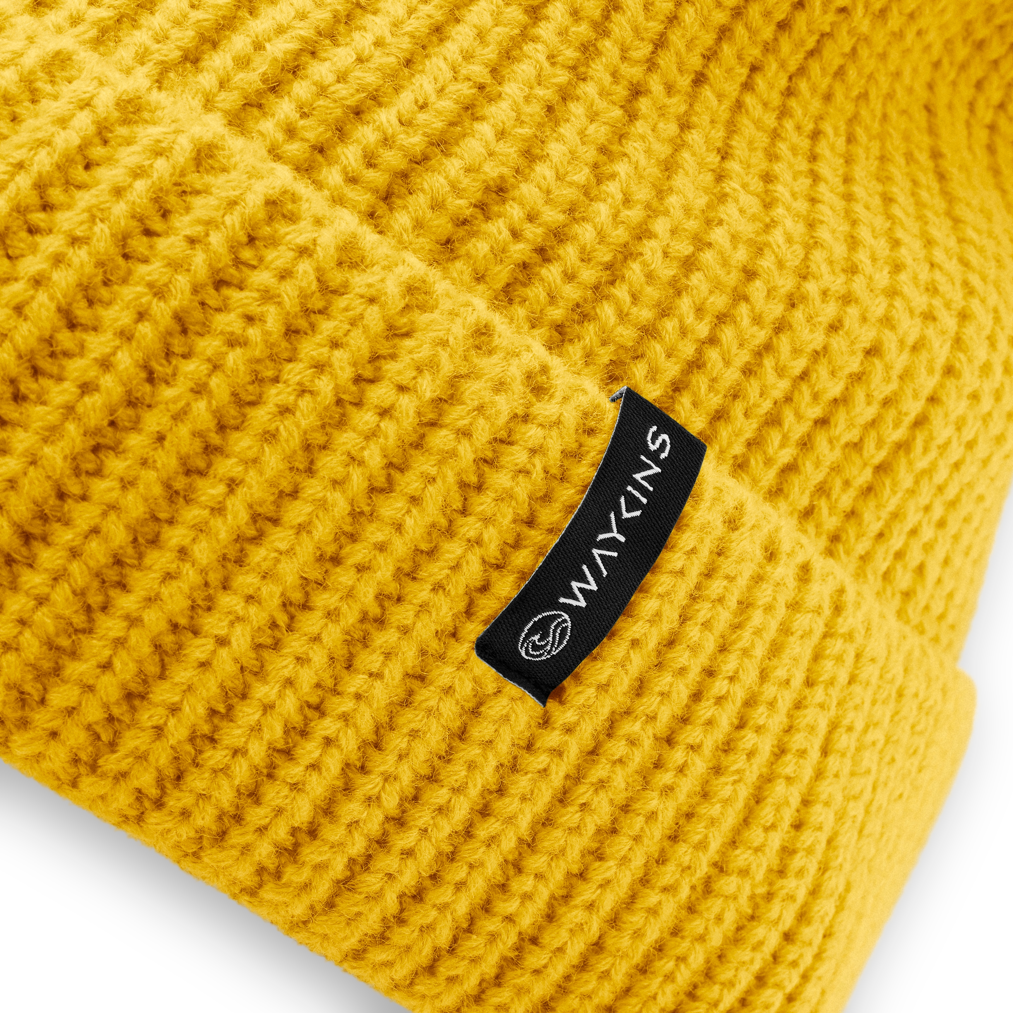 Baltic | Gele Geribde Acryl Beanie - 4