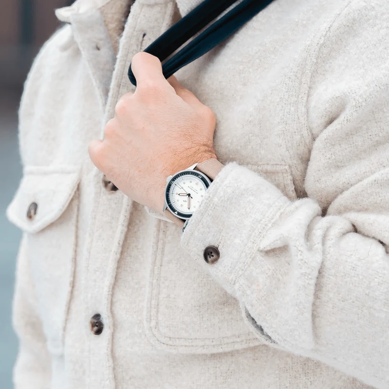 1956 Marine | Surgical Steel, Navy & Off-White - 6