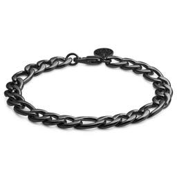 Essentials | 10 mm Gunmetal Black Figaro Chain Bracelet