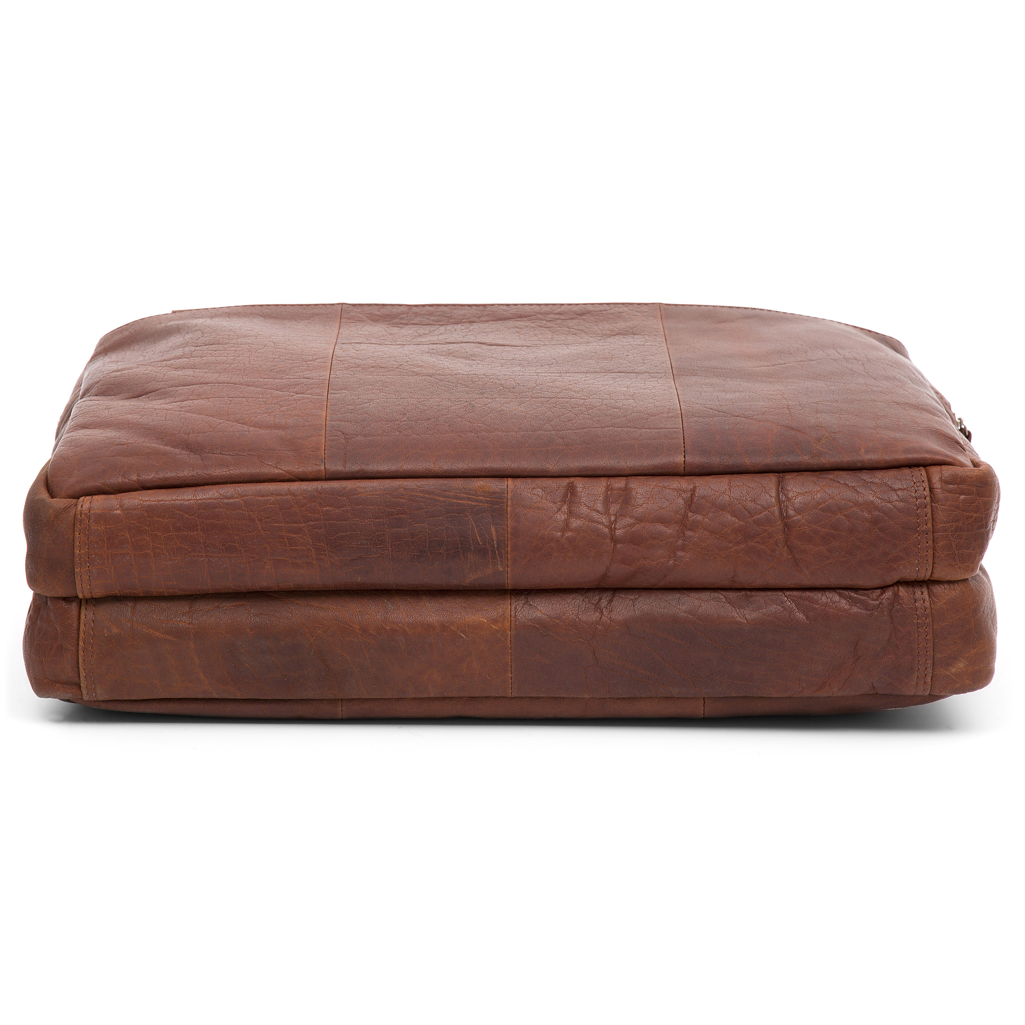 Montreal XL Tan Leather Laptop Bag - 8