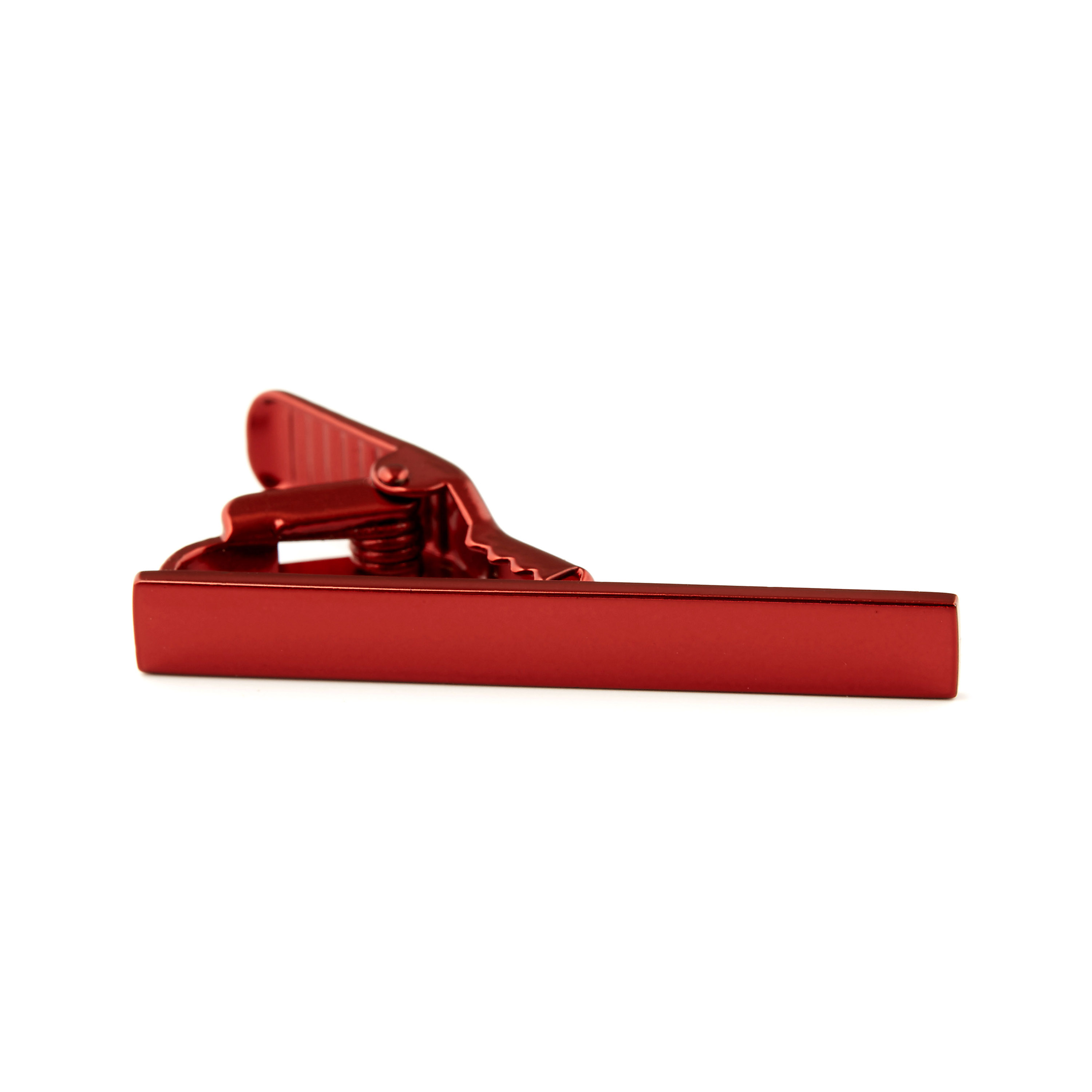 Metallic Red Square Short Tie Clip - 2