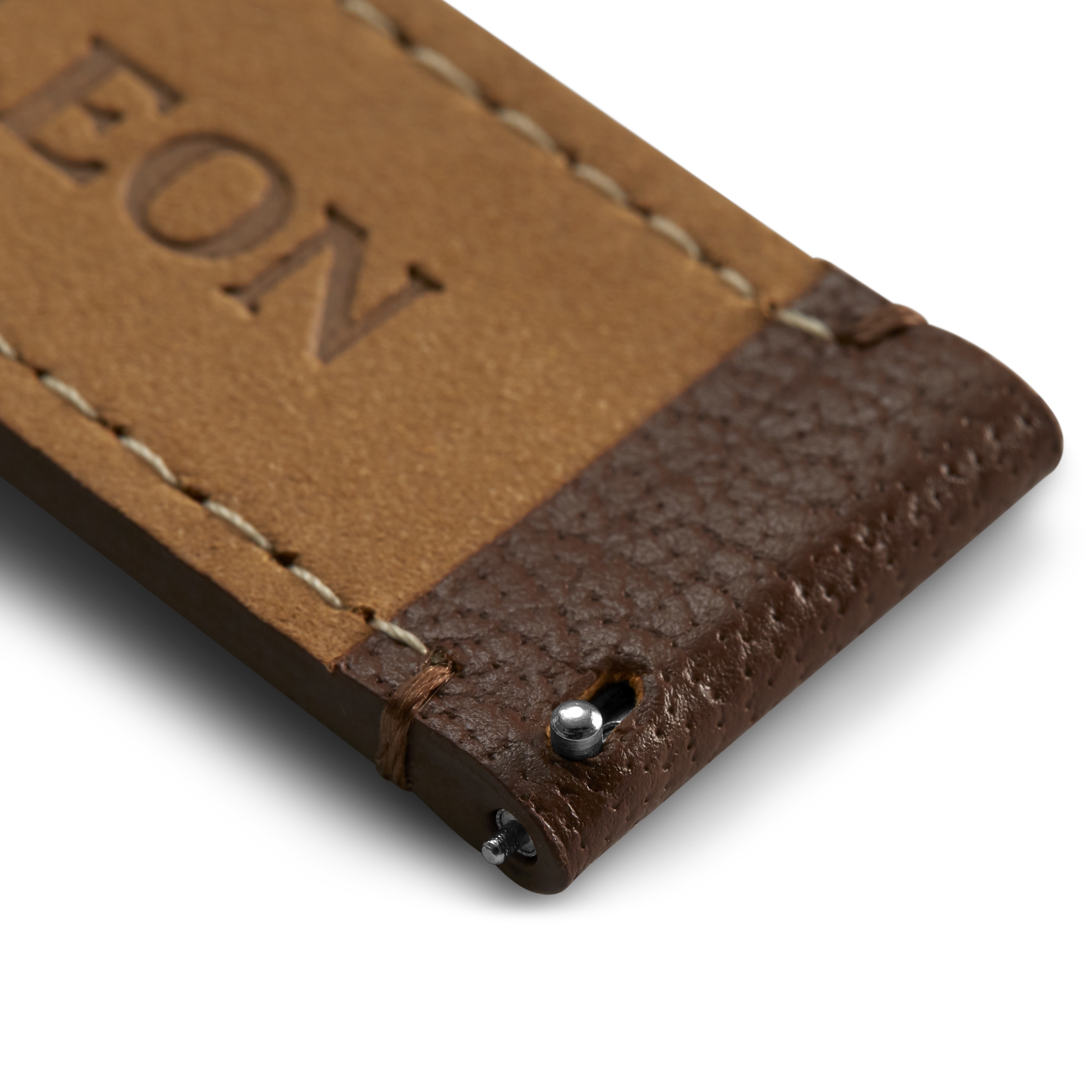 Tan Leather Watch Strap with Black Buckle - 4