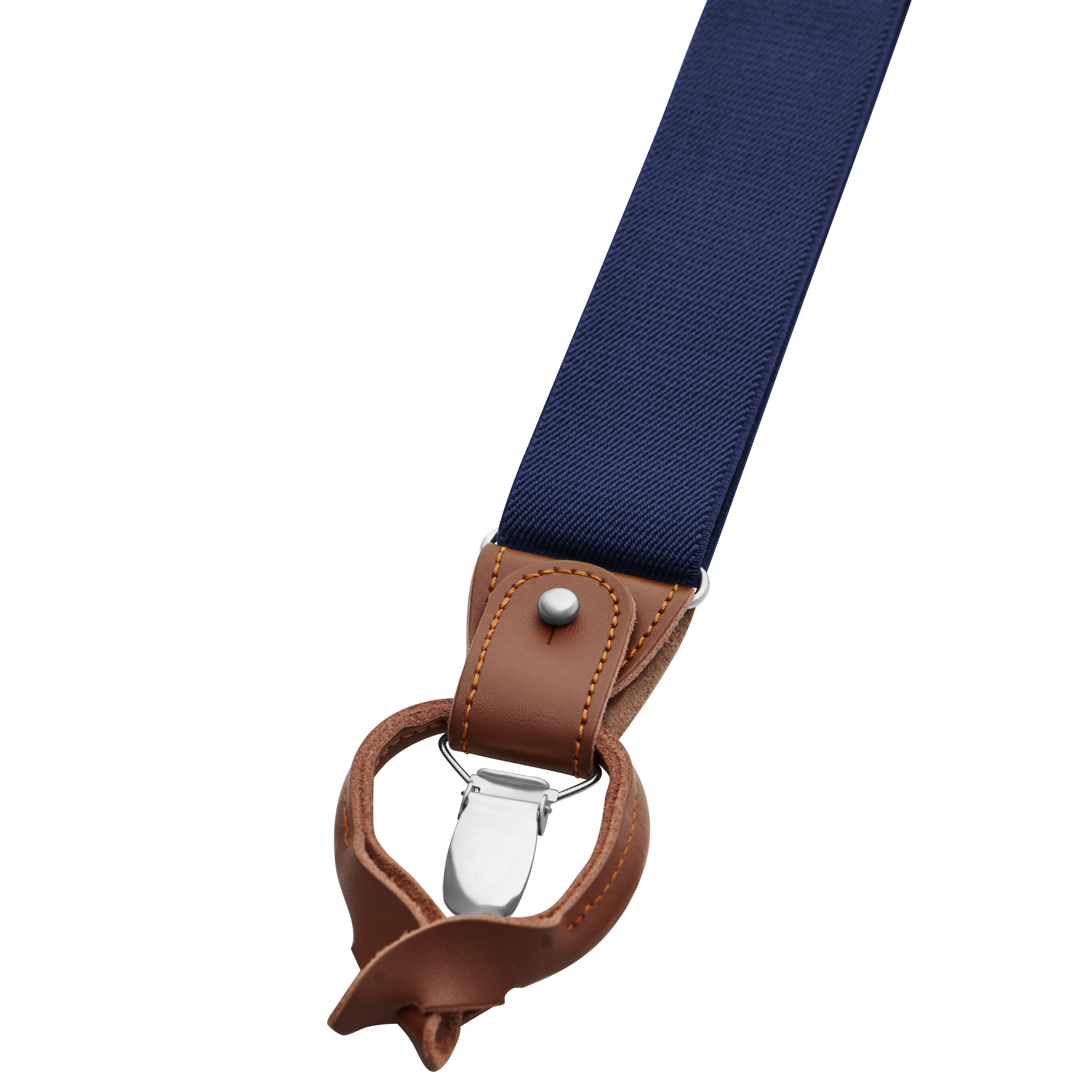 Vexel | Wide Deep Blue Convertible X-back Braces - 3