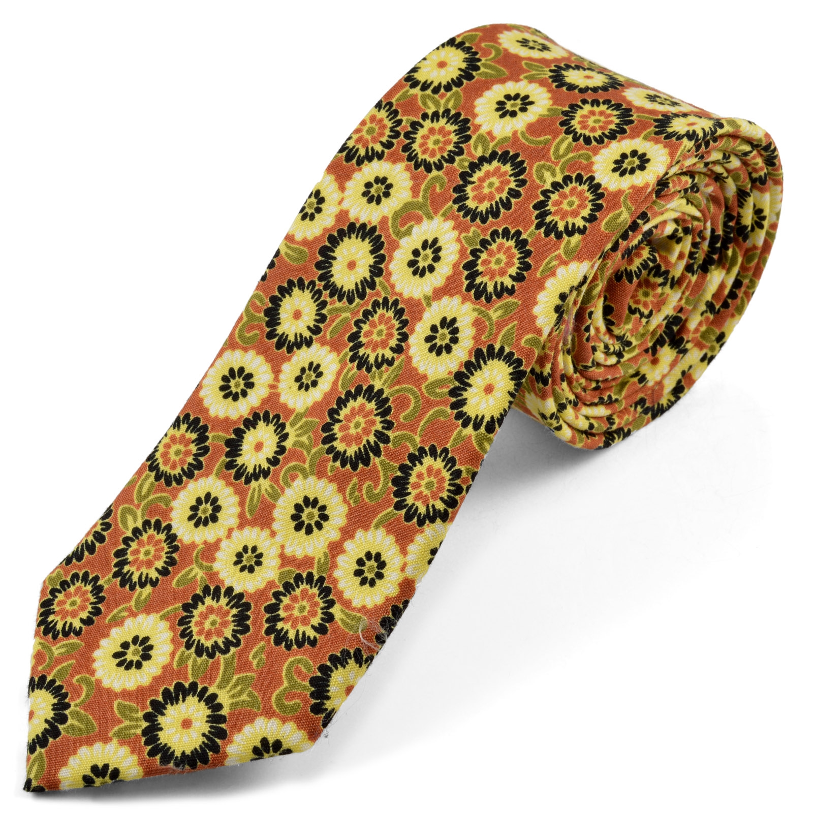 Retro Krawatte mit Blumenmuster - 1