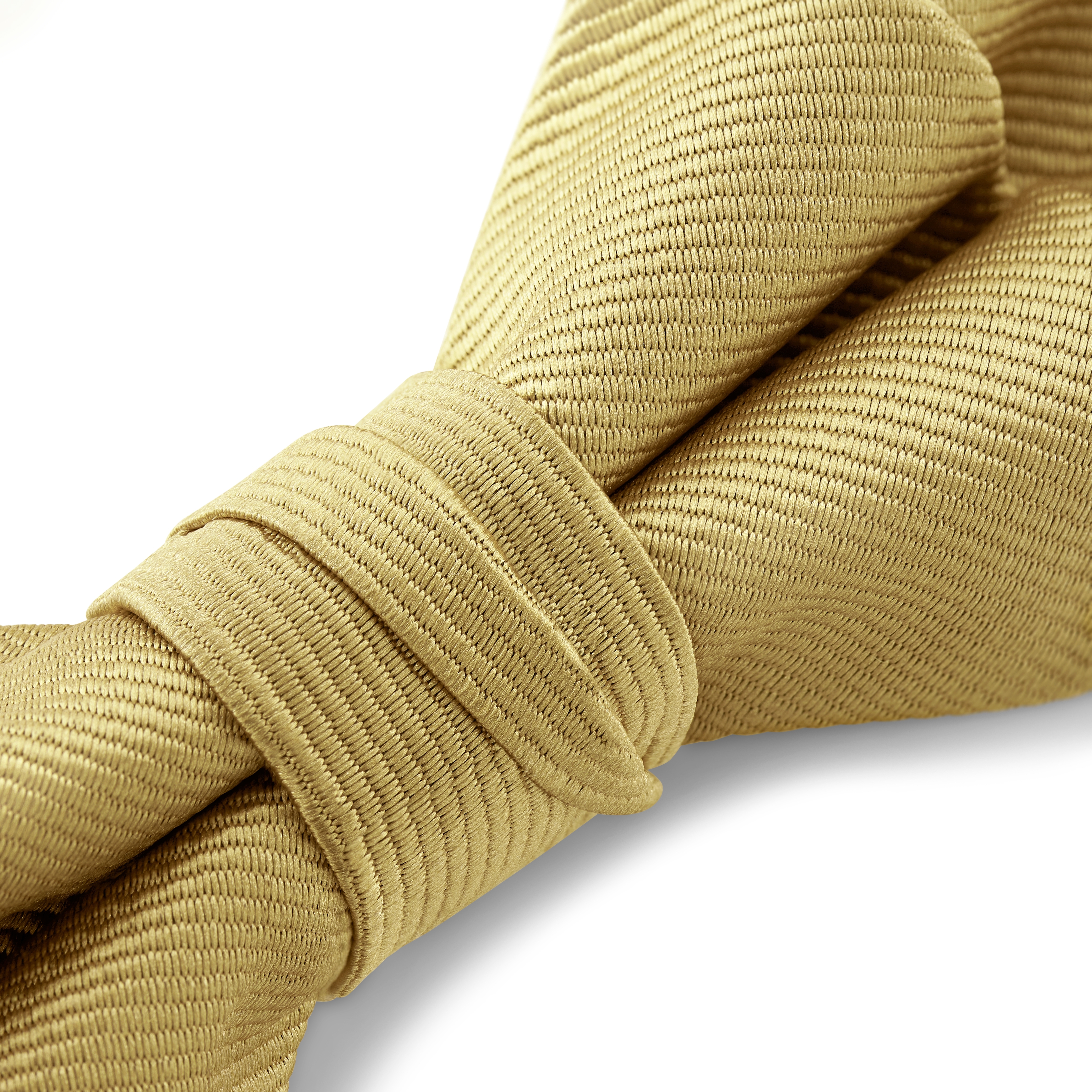 Senfgelbe vorgebundene Grosgrain Fliege mit Diamantspitze - 3