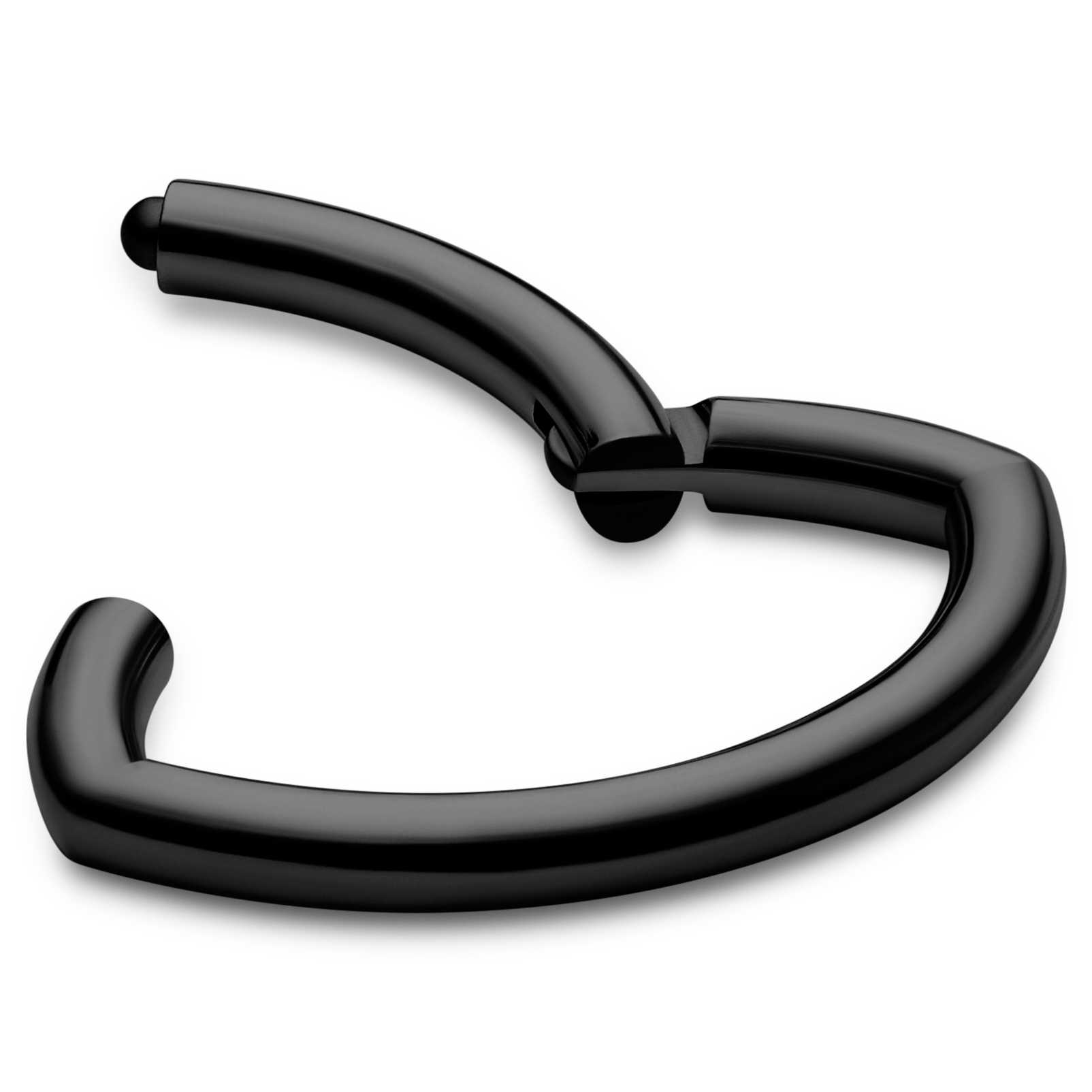 Piercing Oval em Aço Cirúrgico Preto de 8 mm - 3