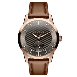 Dayton | Gray Textured Dial and Rose Gold-tone Stainless Steel Watch