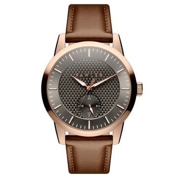 Dayton | Gray Textured Dial and Rose Gold-tone Stainless Steel Watch Dayton | Gray Textured Dial and Rose Gold-tone Stainless Steel Watch