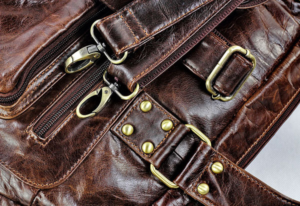 Wisel Dark Brown Leather Bag - 3