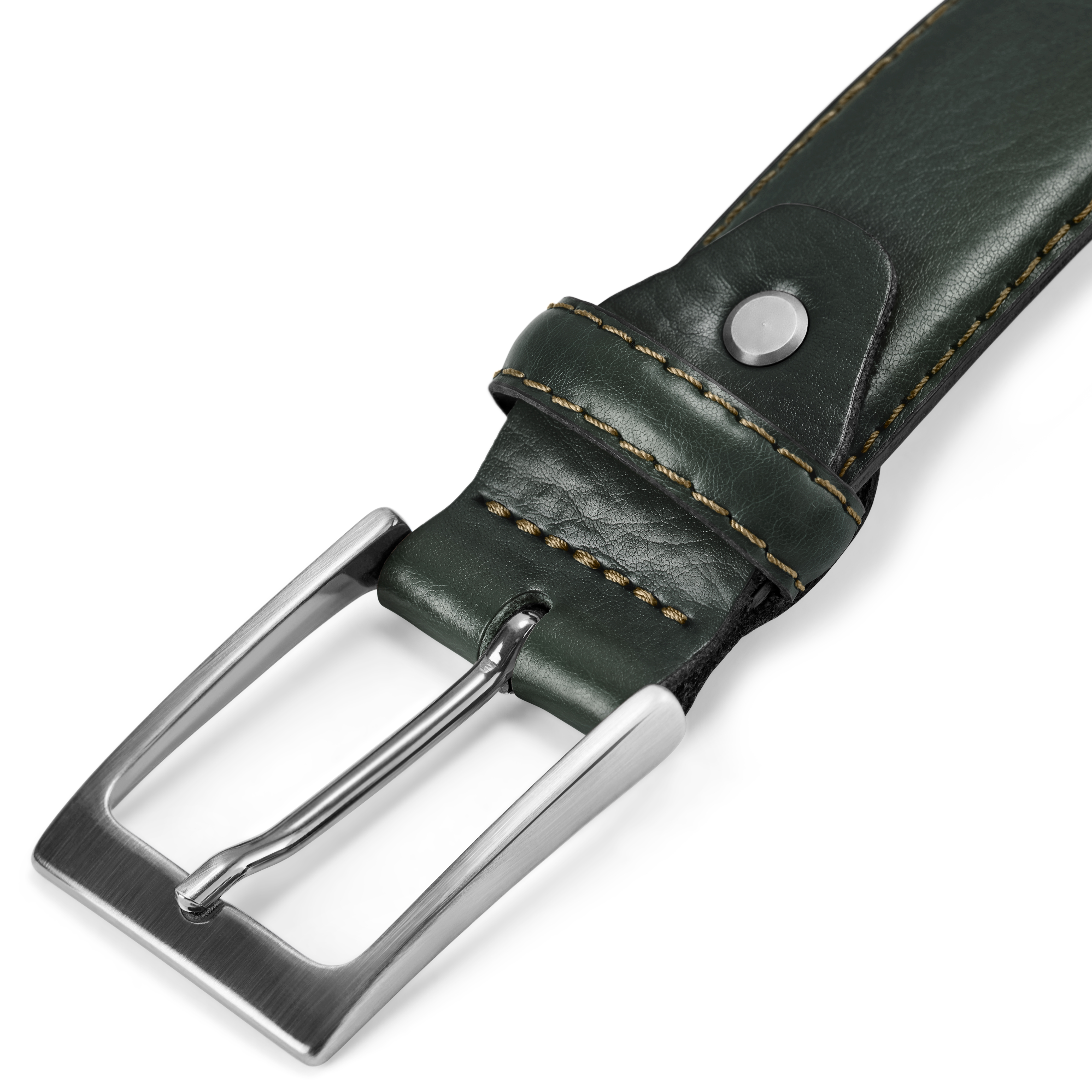 Cinturón de cuero verde oscuro Homer - 3