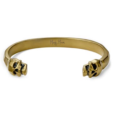 Jax Gold-Tone Stainless Steel Skull Cuff Bracelet
