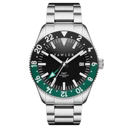 Métier II | Reloj GMT de acero inoxidable verde