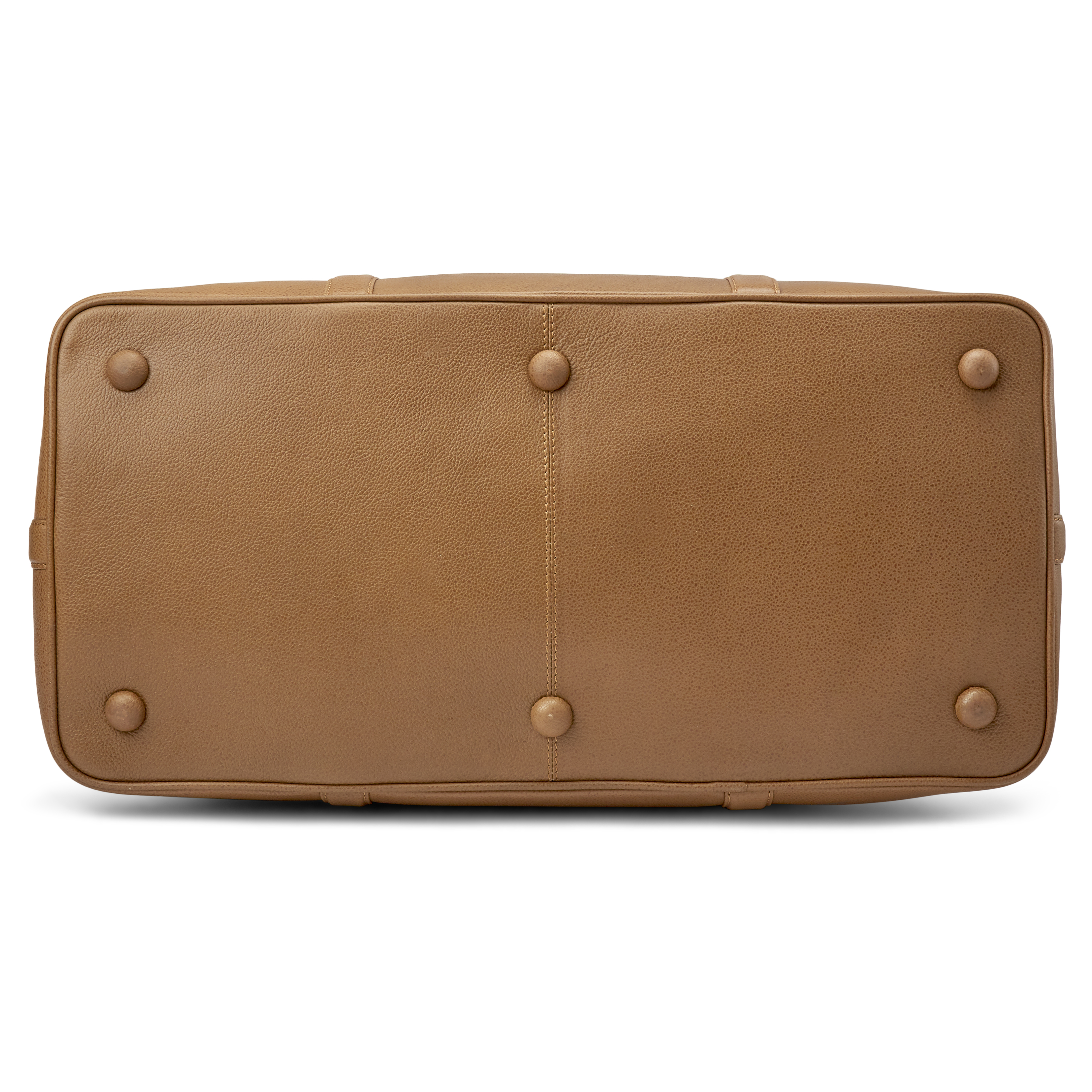 Sac de fin de semaine en cuir brun tan Sean - 7