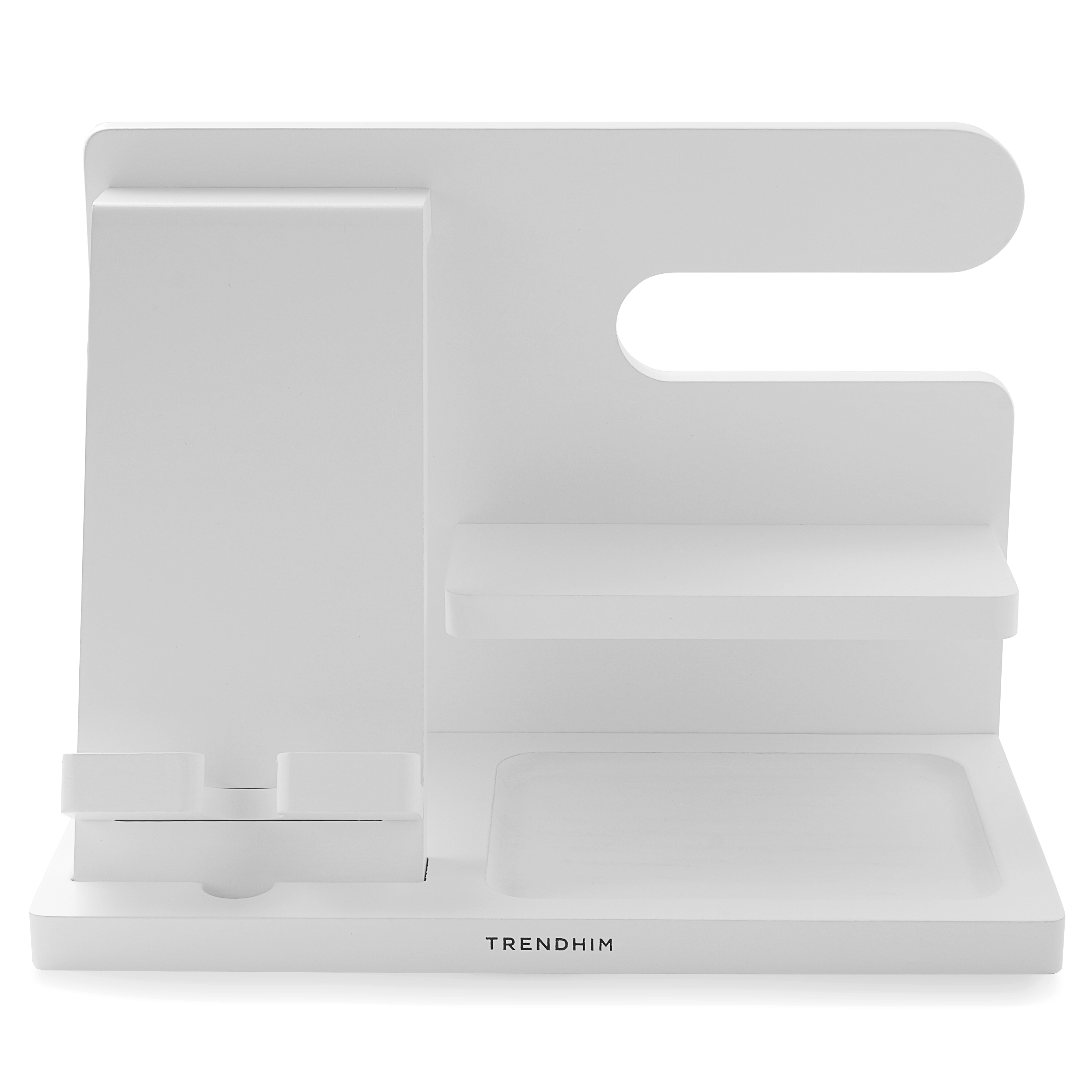 Fehér fa telefonállvány és asztali szervező - 3