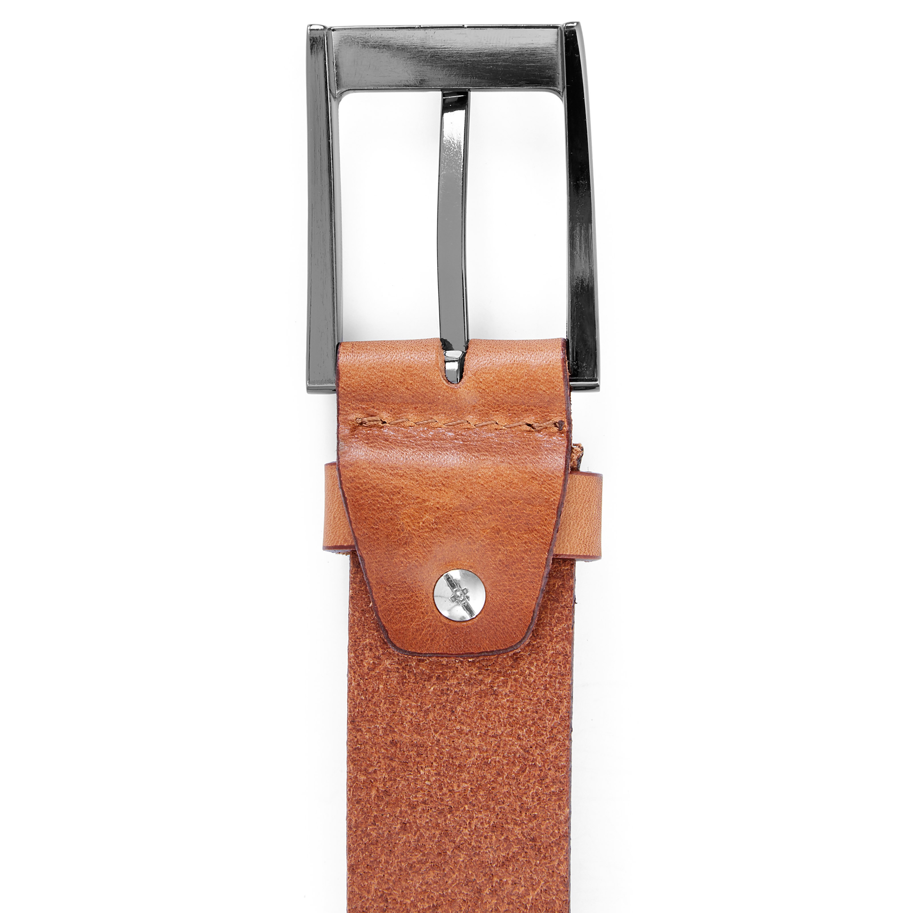Trendy Chestnut Brown Belt - 4