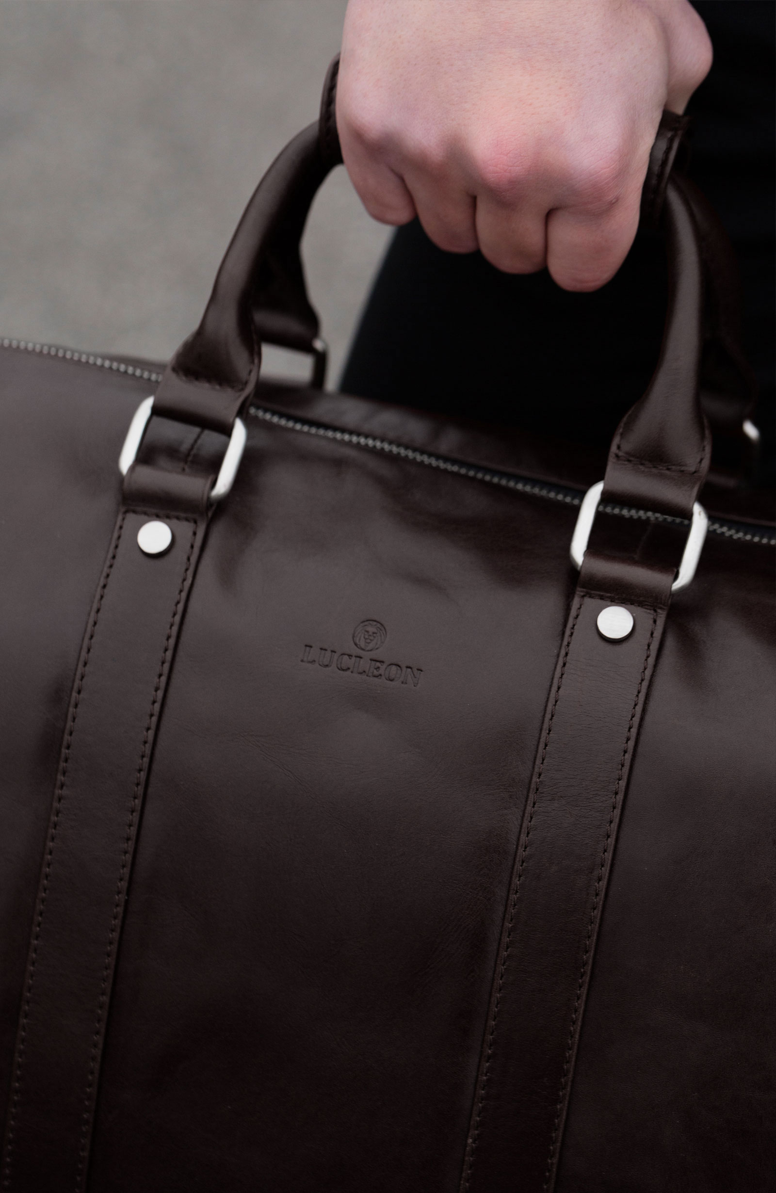 Bolsa de viaje fina marrón oscuro Jasper - 16