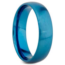 Blauwe Ring van Geborsteld Staal