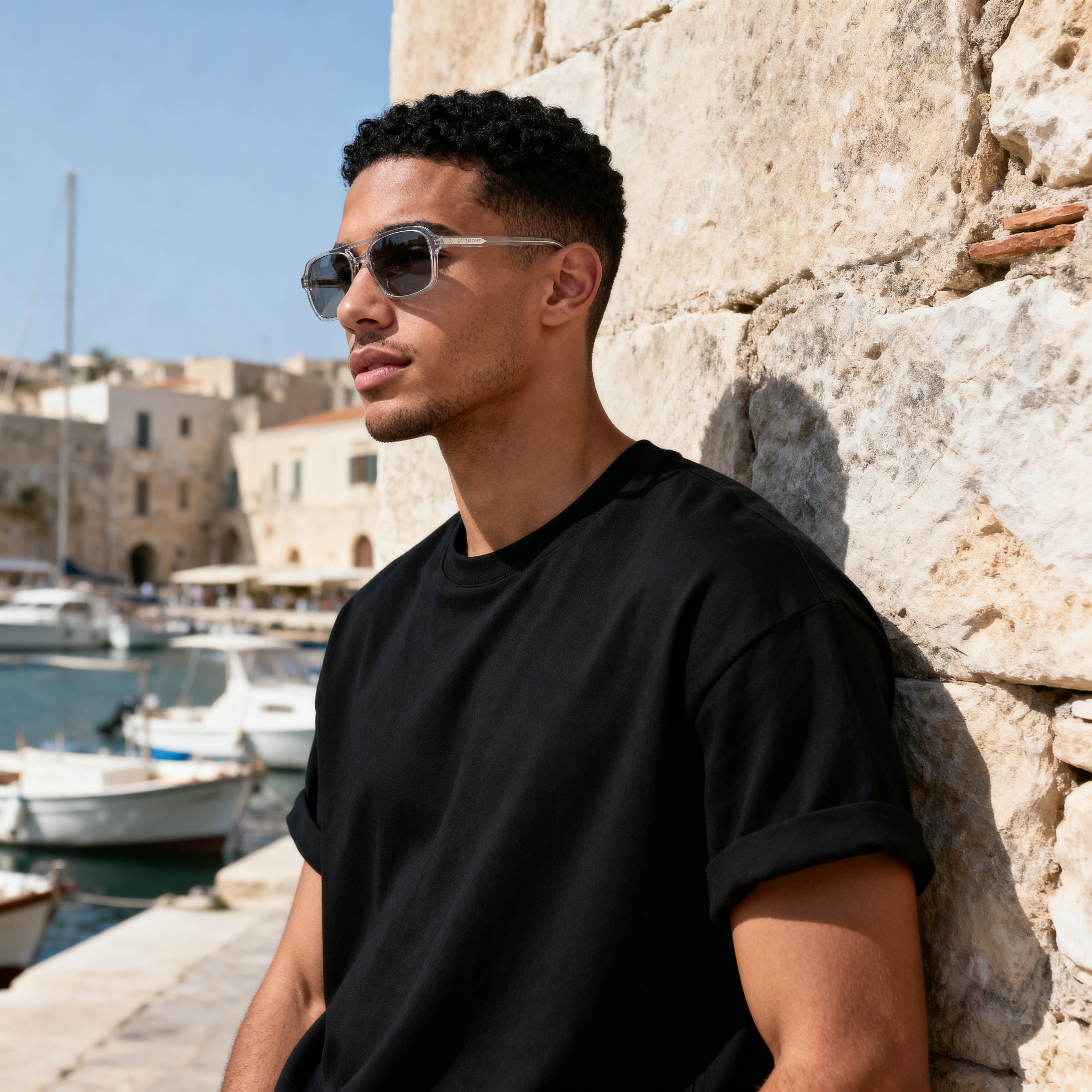 Spectrum | Smoky Grey & Black Aviator Sunglasses - 4