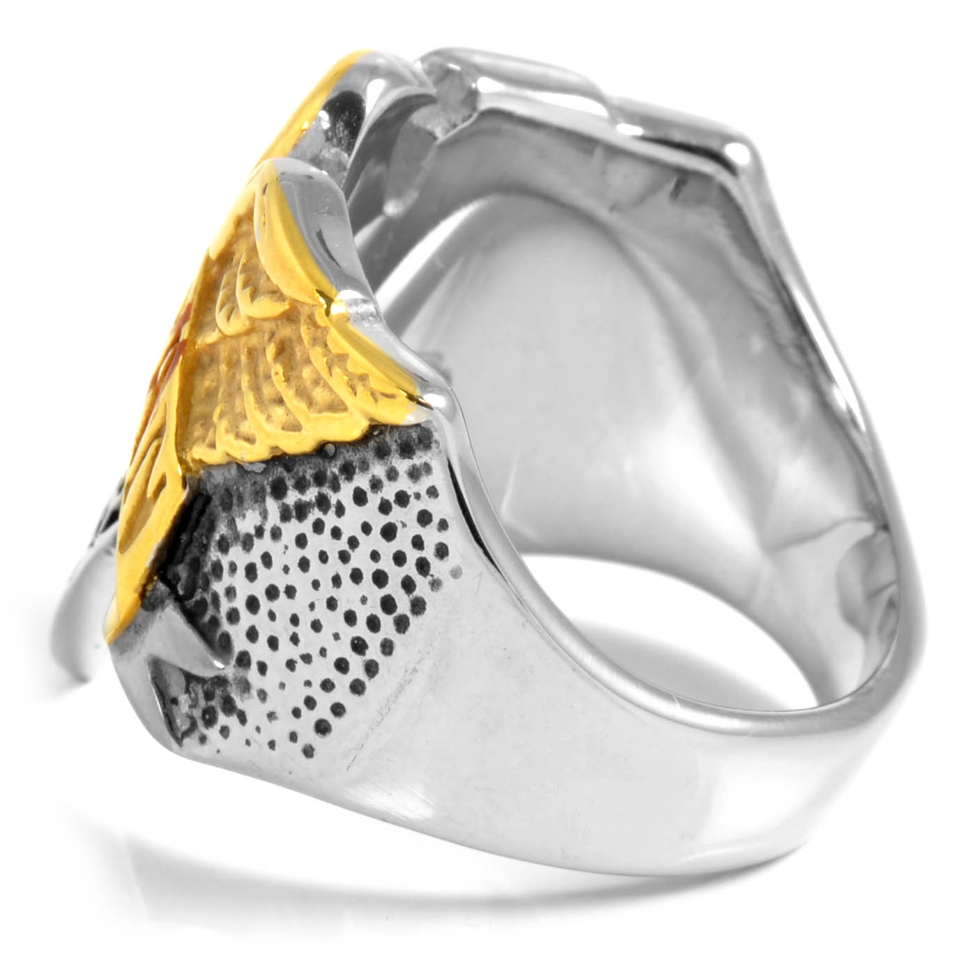 Golden Eagle Biker Stålring - 3