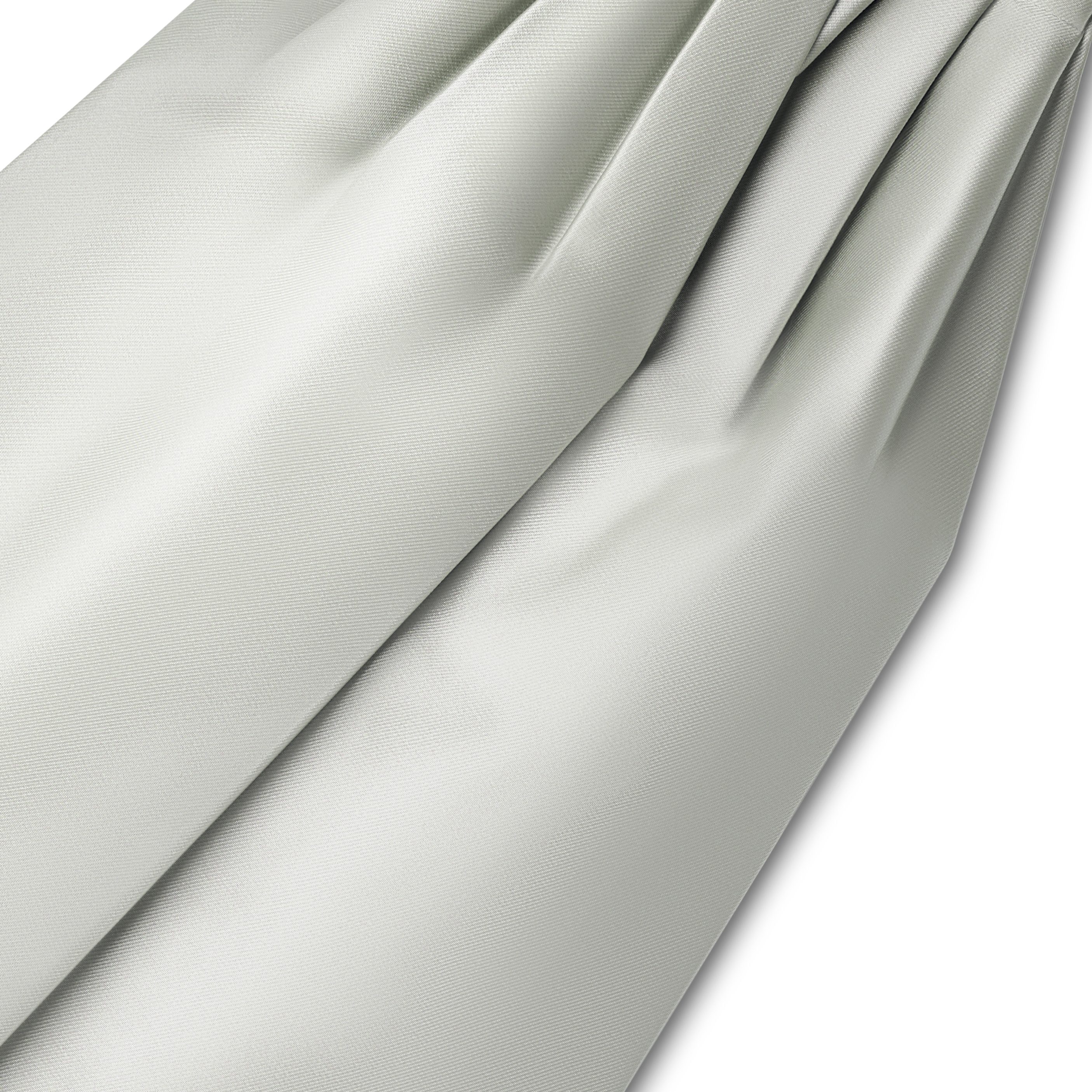 Cravate Ascot en satin gris clair - 2