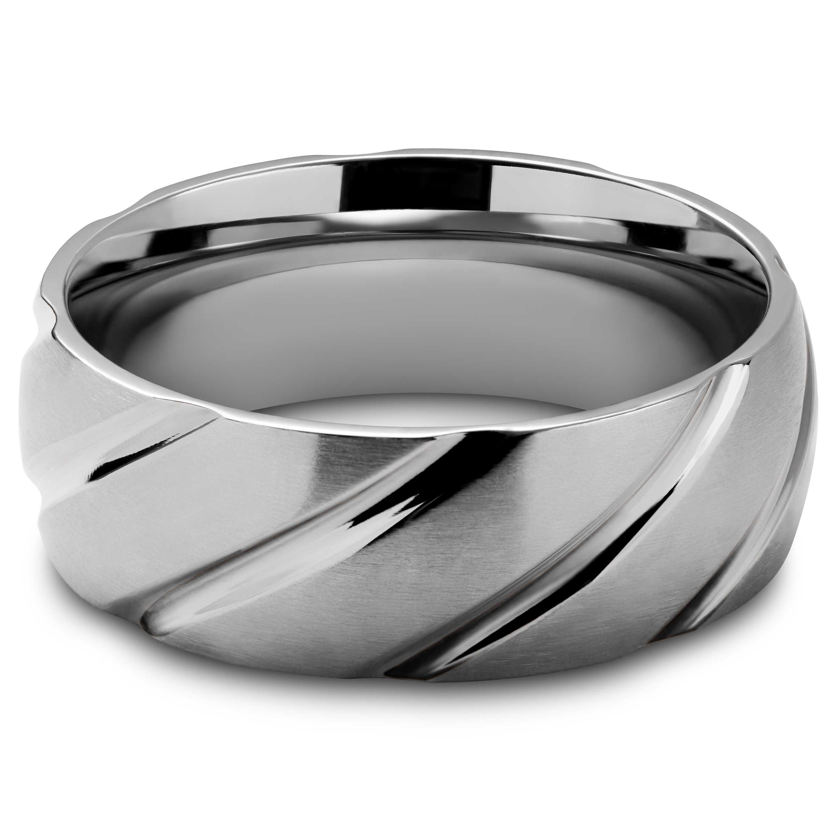 Aesop Wave Sølvfarvet Titaniumring - 7