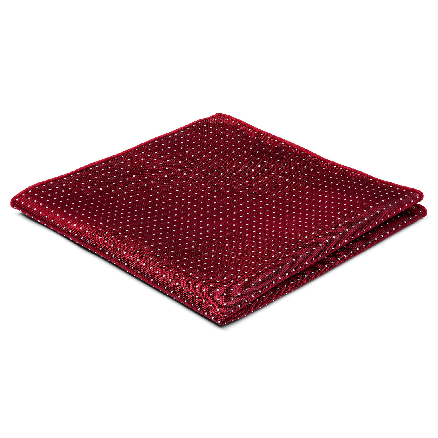 Red Polka Dot Silk Pocket Square Red Polka Dot Silk Pocket Square