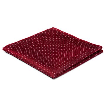 Batistă de buzunar din mătase roșie cu picățele