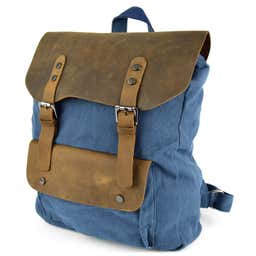 Royal Blue Canvas Pull-up Backpack