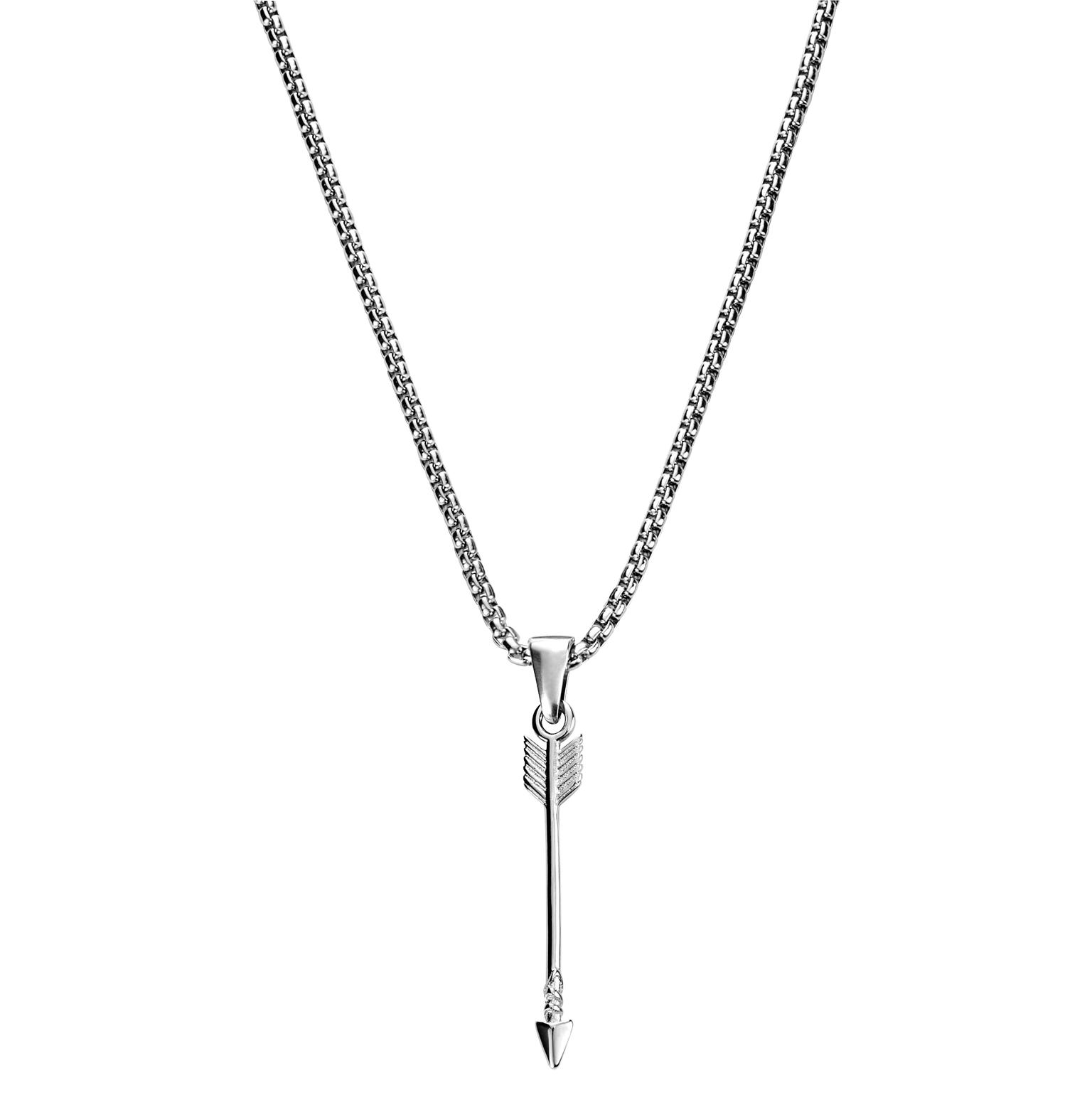 Atlas | Silver-tone Steel Arrow Pendant Necklace Atlas | Silver-tone Steel Arrow Pendant Necklace