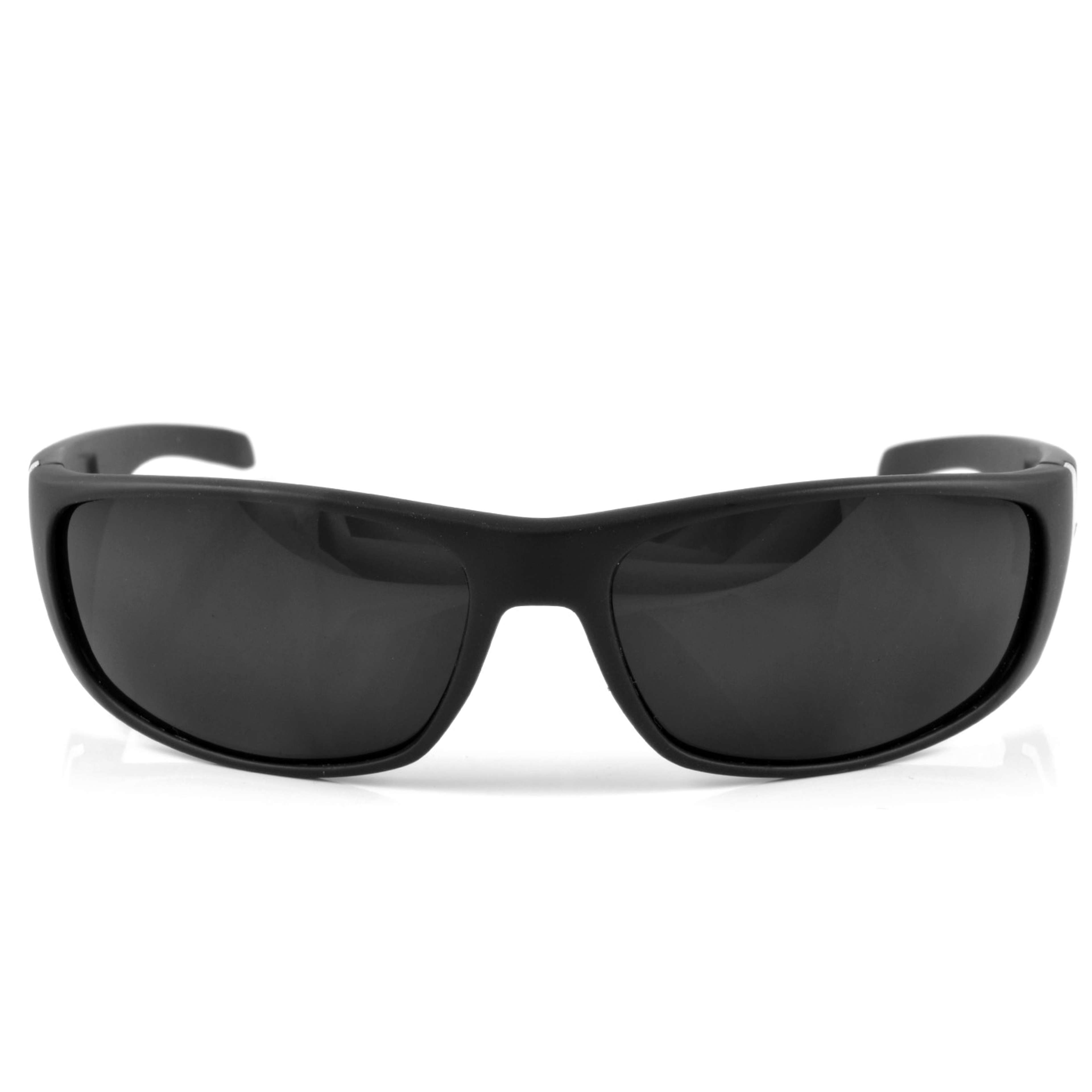 Locs Sunglasses - Matte Black Frame With Very Dark UV400 Lenses, Hardcore Style For Men