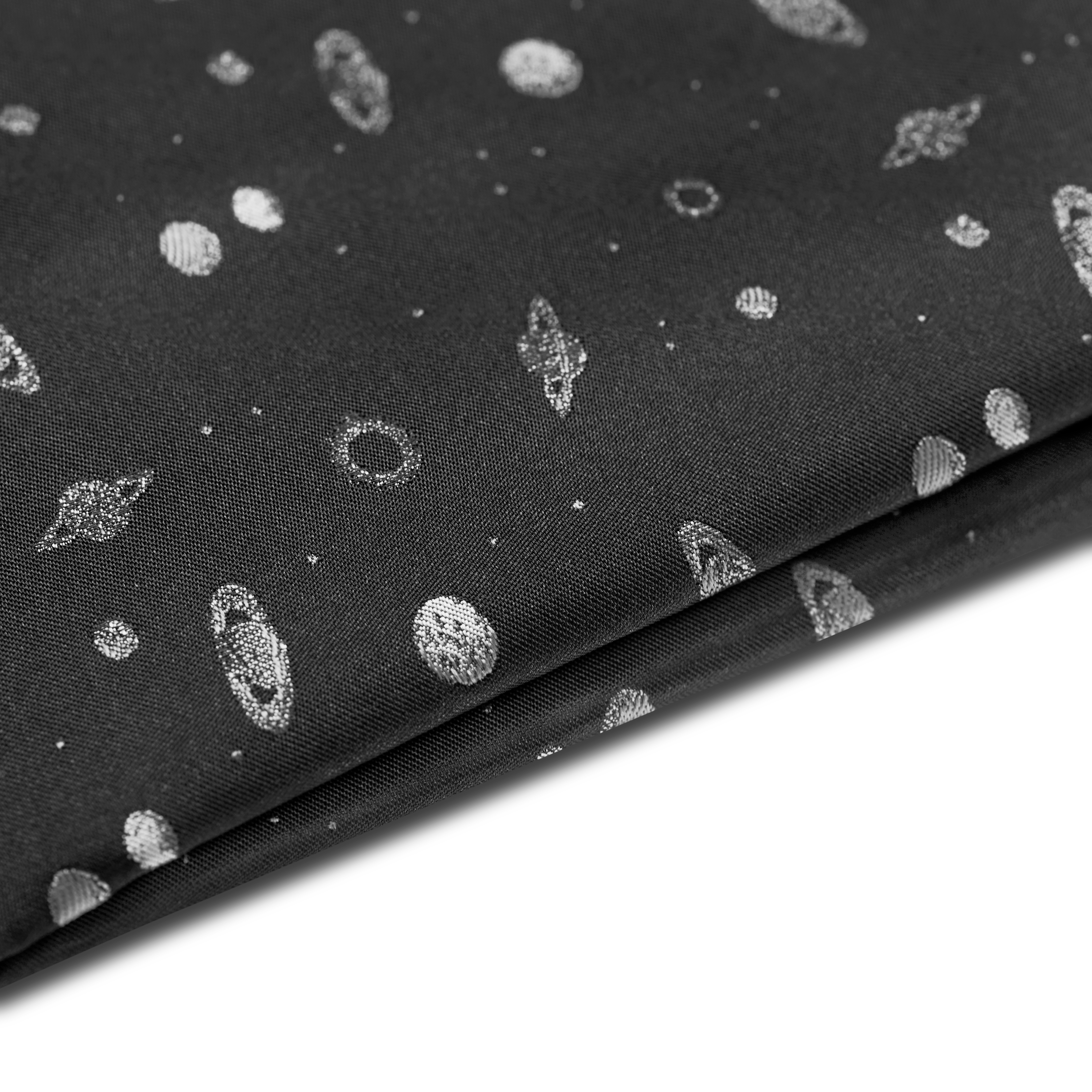 Czarna dwustronna poszetka w planety - 2