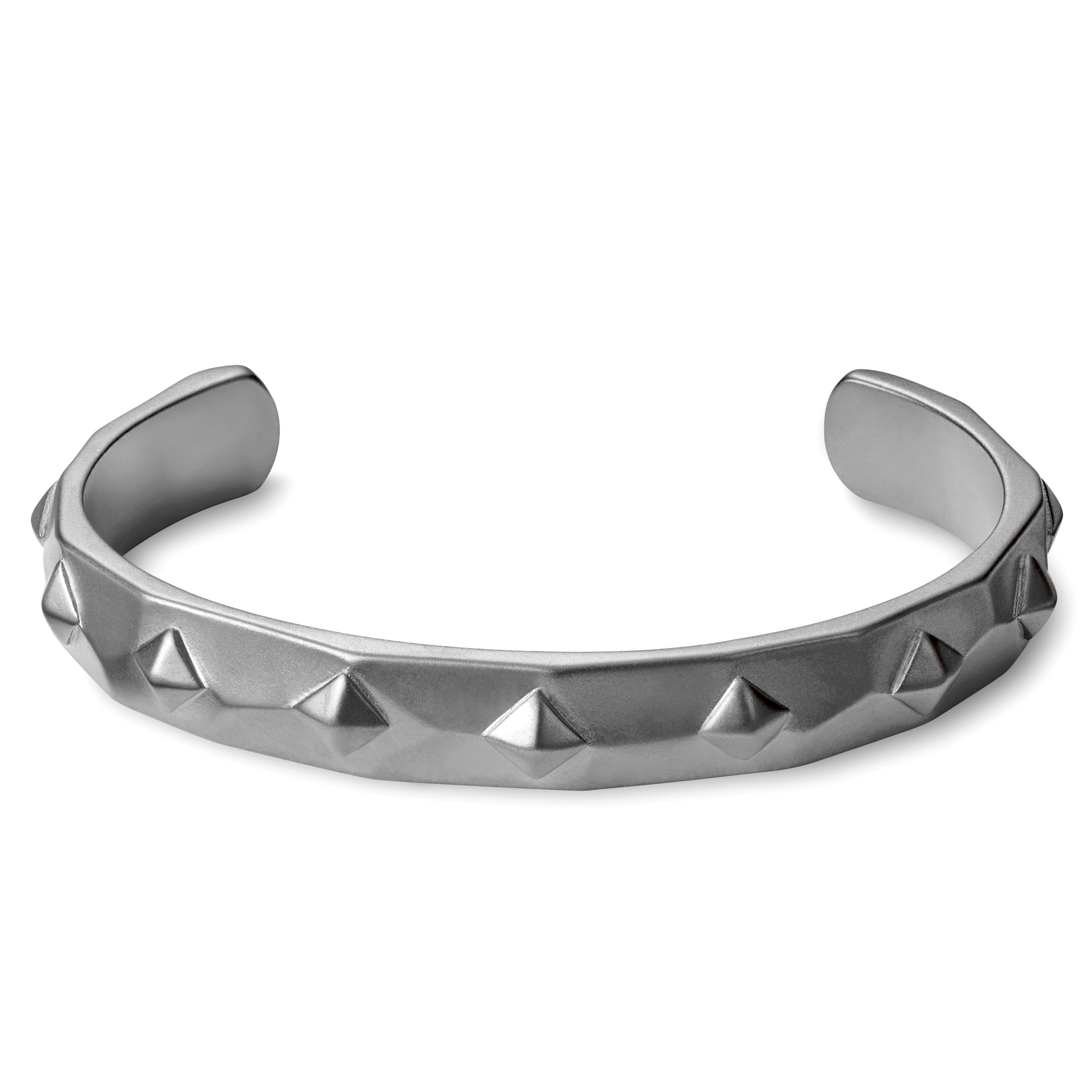 Silver-Tone Stainless Steel Cuff Bracelet, In stock!