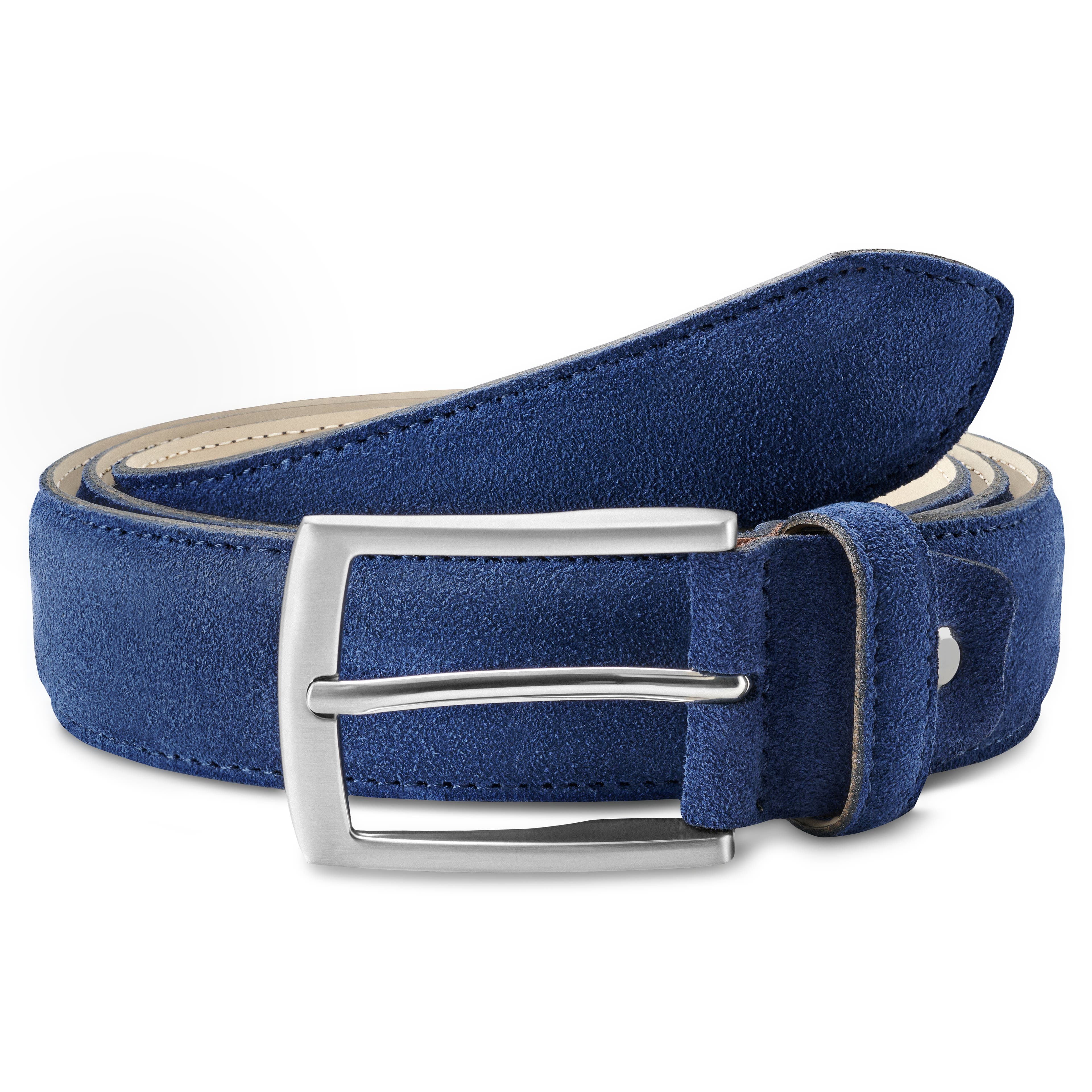 Holden | Cintura in pelle scamosciata blu