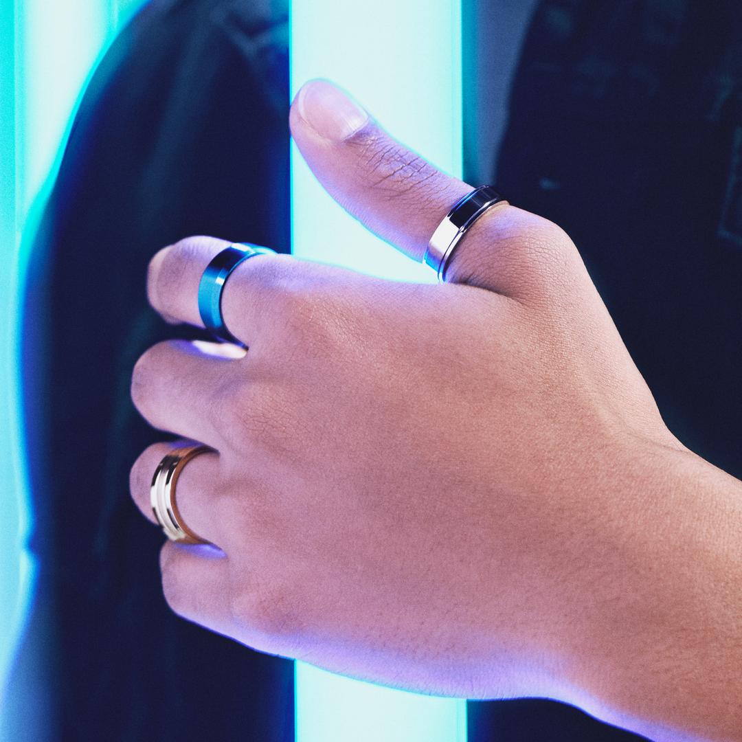 Steps Rings Closing Ferrum | 6 mm Polished Silver-Tone Stainless Steel Step Ring | In stock ...