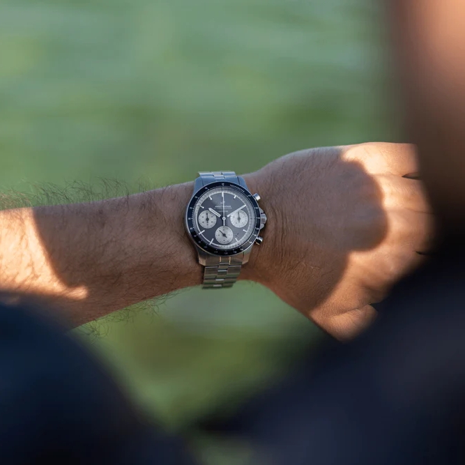 1960 Racing Chronograph | Kirurgisk stål, Sort & Råhvid - 3