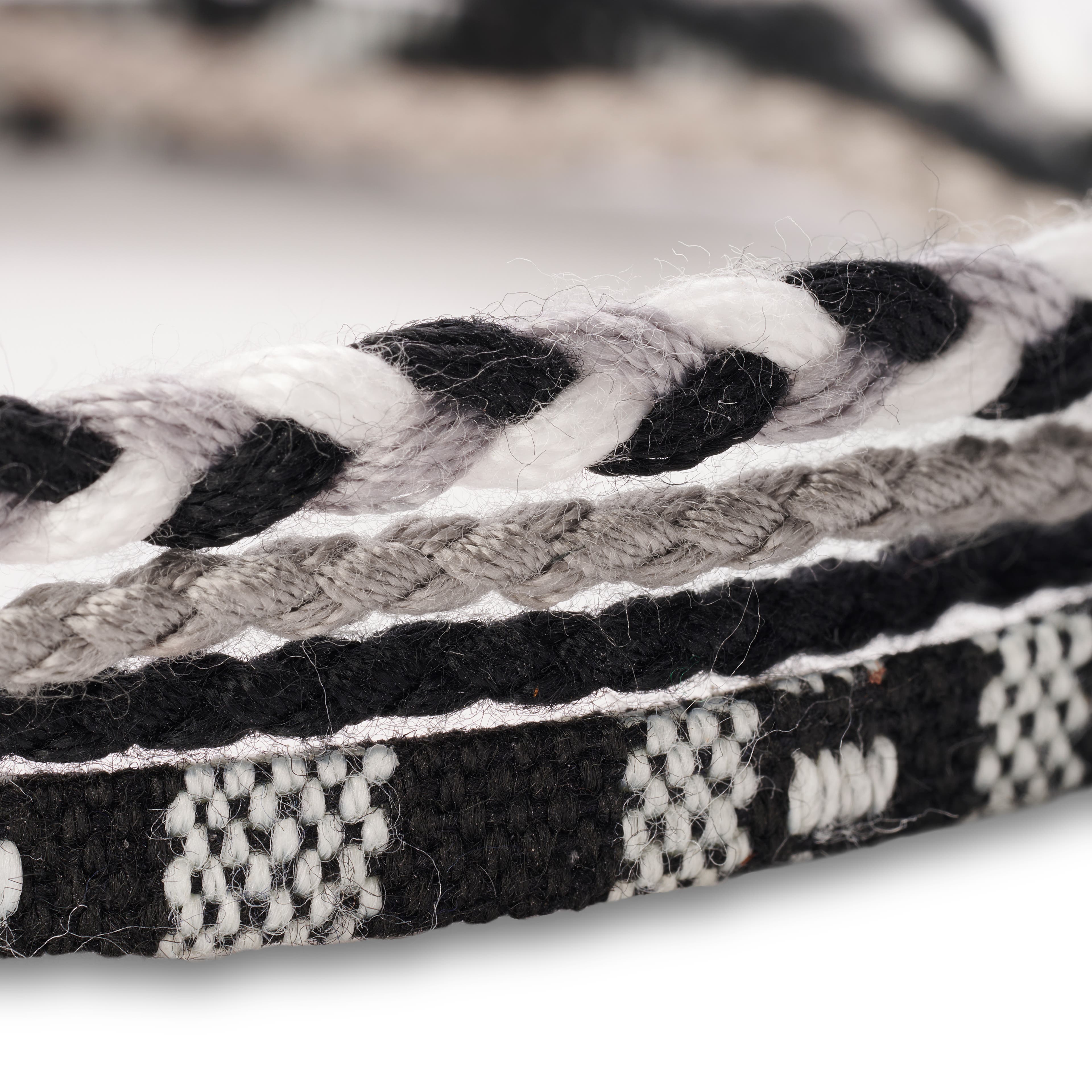 Czarno-biała tekstylna bransoletka surferska - 2