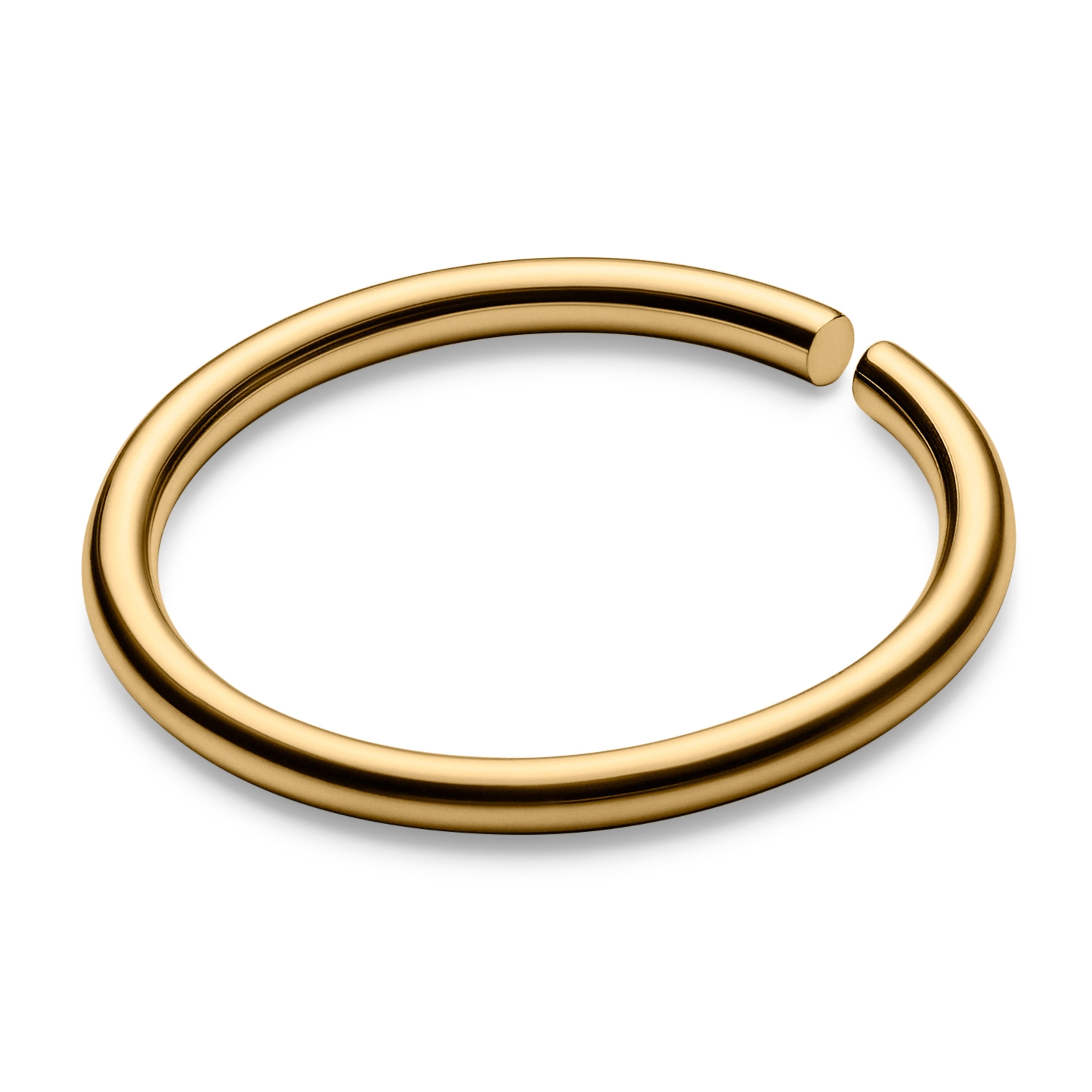 8 mm Nahtloser Piercing-Ring aus goldfarbenem Titan