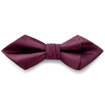 Karmesinrote vorgebundene Satin Fliege mit Diamantspitze Karmesinrote vorgebundene Satin Fliege mit Diamantspitze