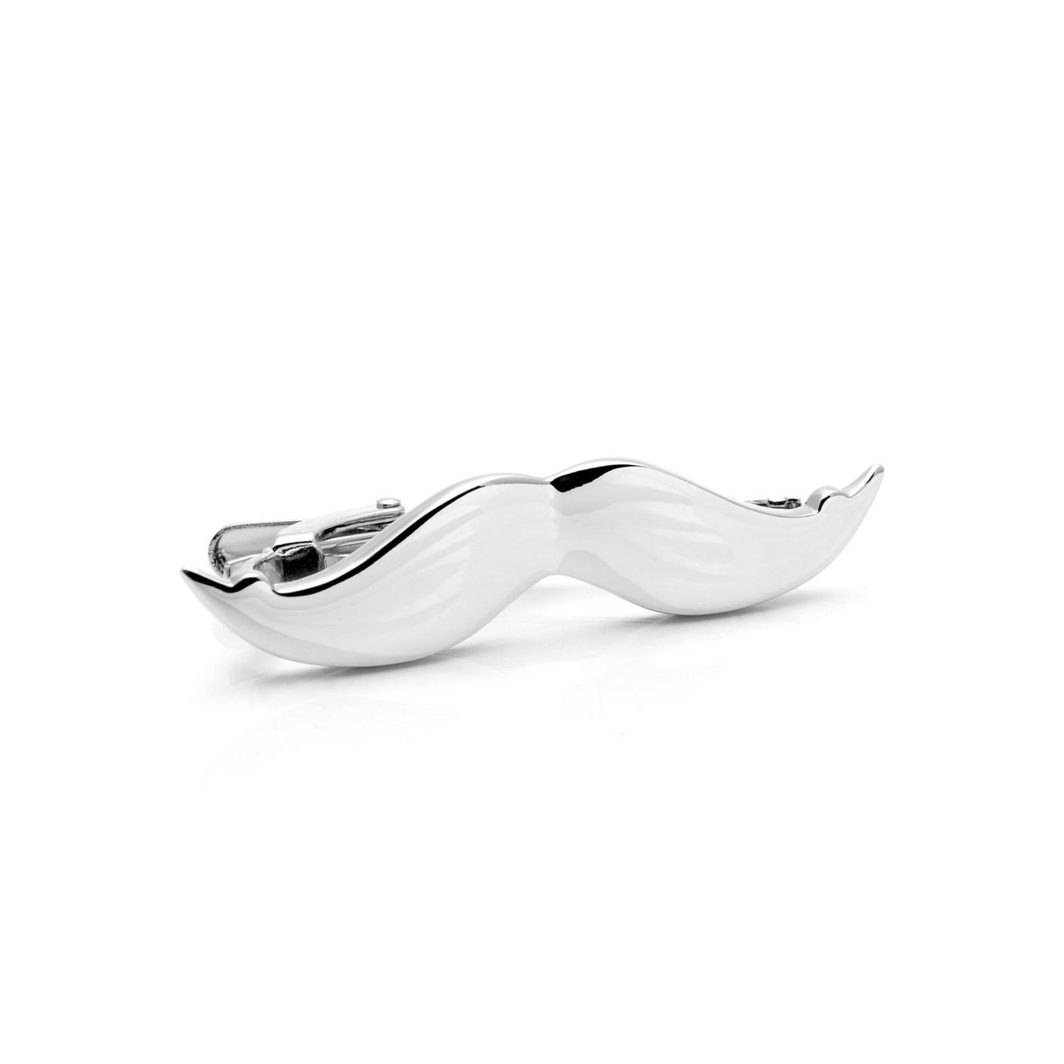 Silver-Tone Moustache Tie Clip Silver-Tone Moustache Tie Clip