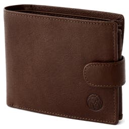 Hnedá ergonomická kožená peňaženka California